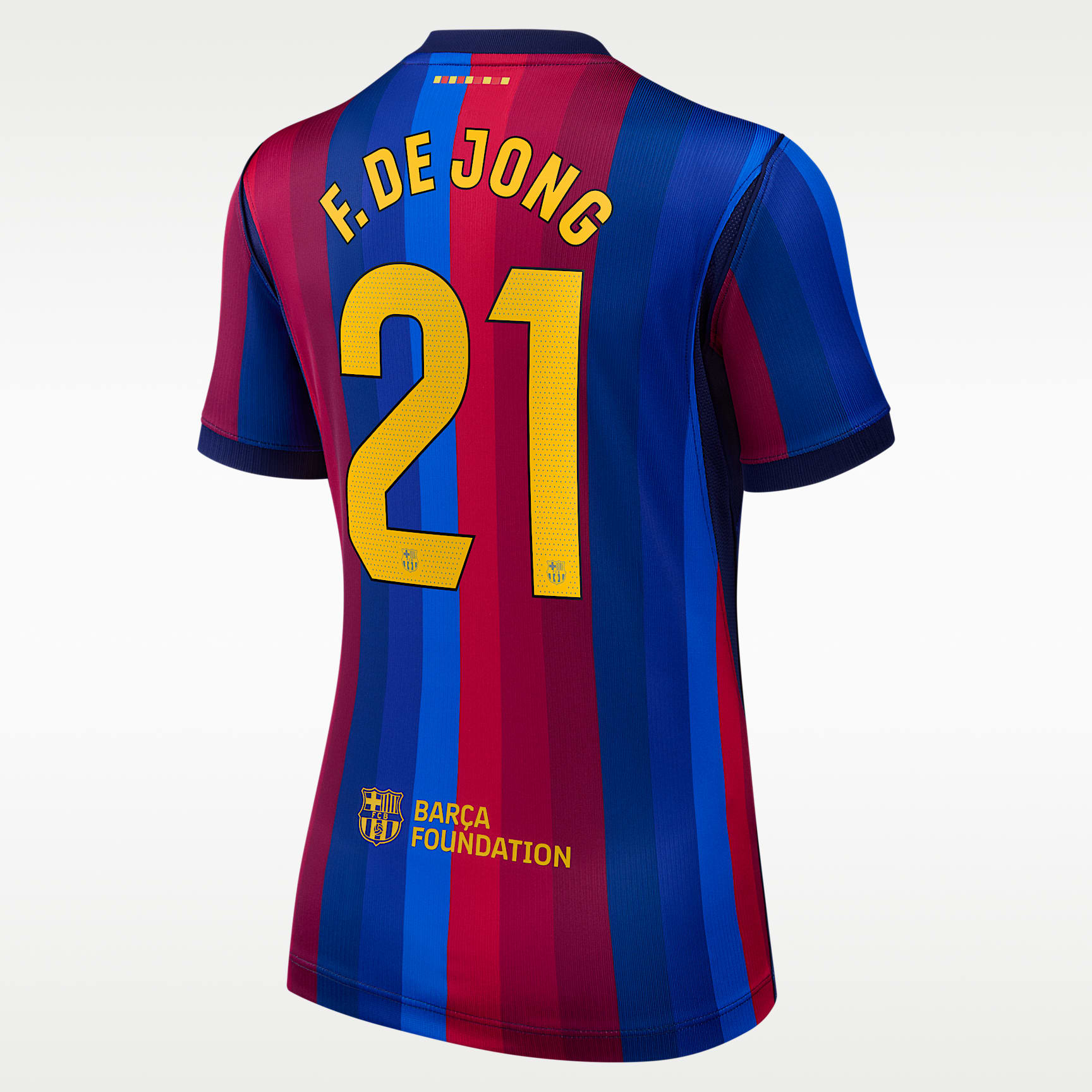 Frenkie de Jong Barcelona 2026/27 Stadium Home Women's Nike Dri-FIT Soccer Jersey