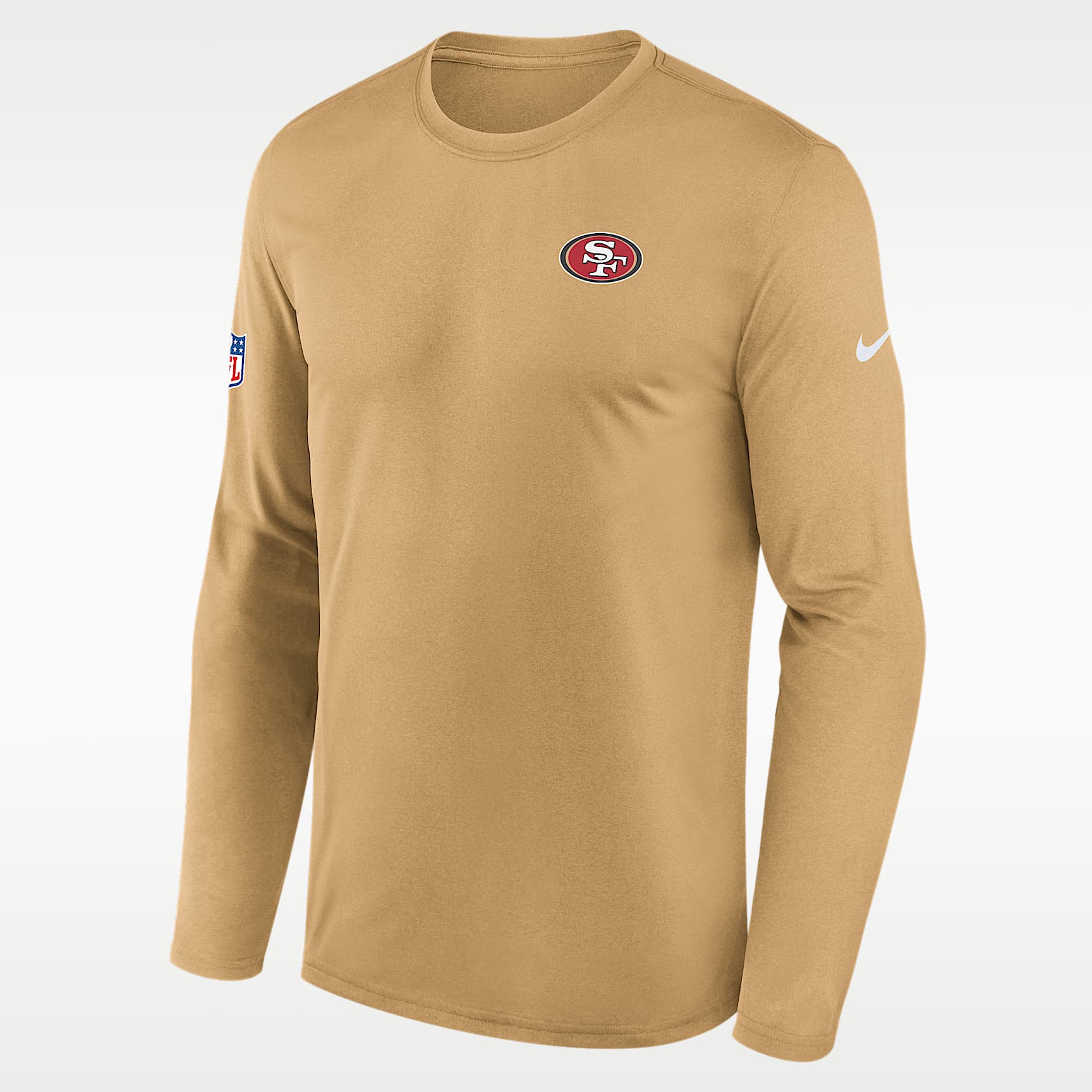 San Francisco 49ers Legend Small Logo Men's Nike Dri-FIT NFL Long-Sleeve T-Shirt
