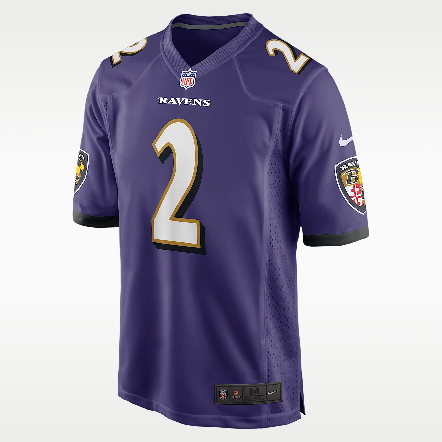 Jersey de fútbol americano Nike de la NFL Game para hombre Nate Wiggins Baltimore Ravens