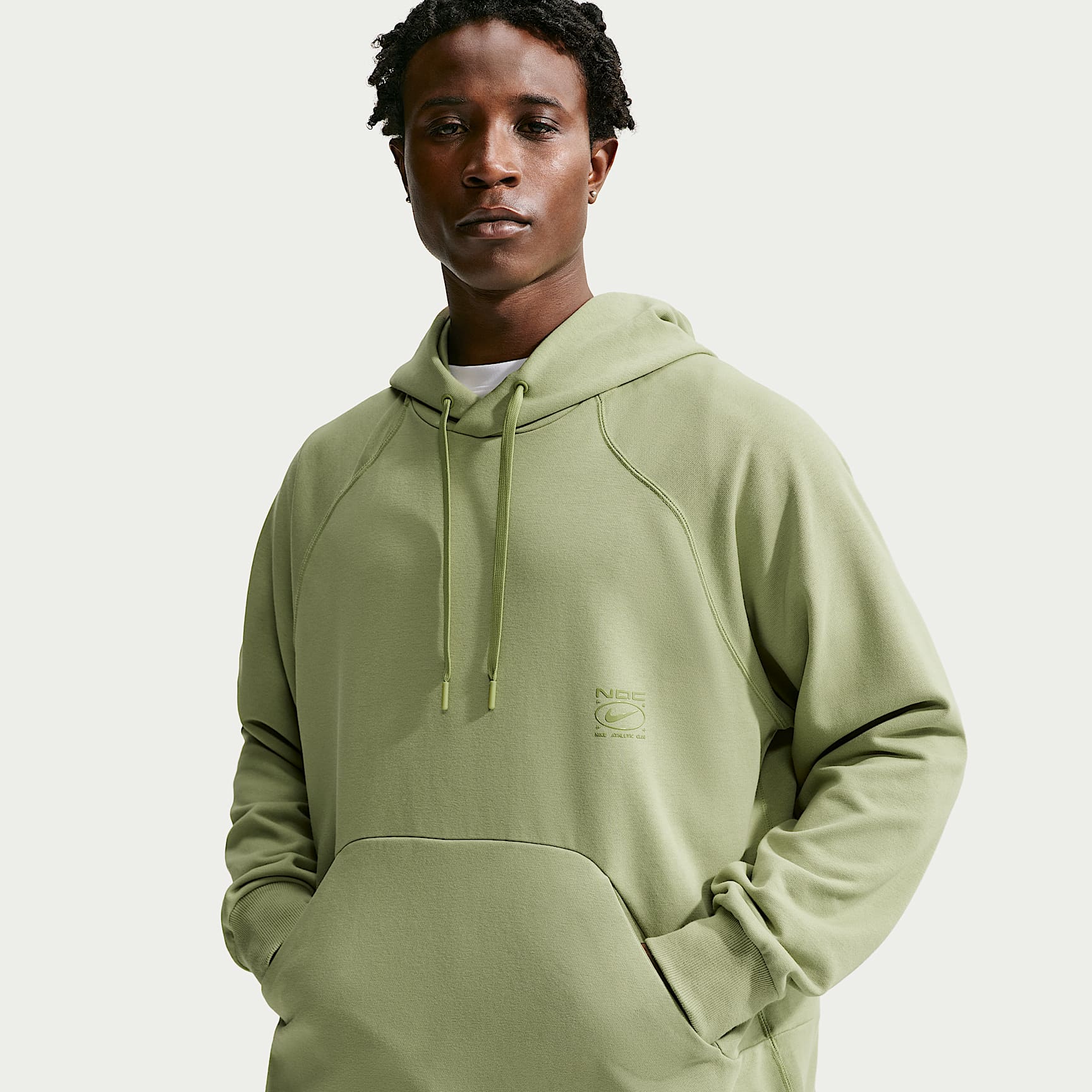 Pánská volnější flísová tréninková mikina Nike N.A.C. Dri-FIT s kapucí