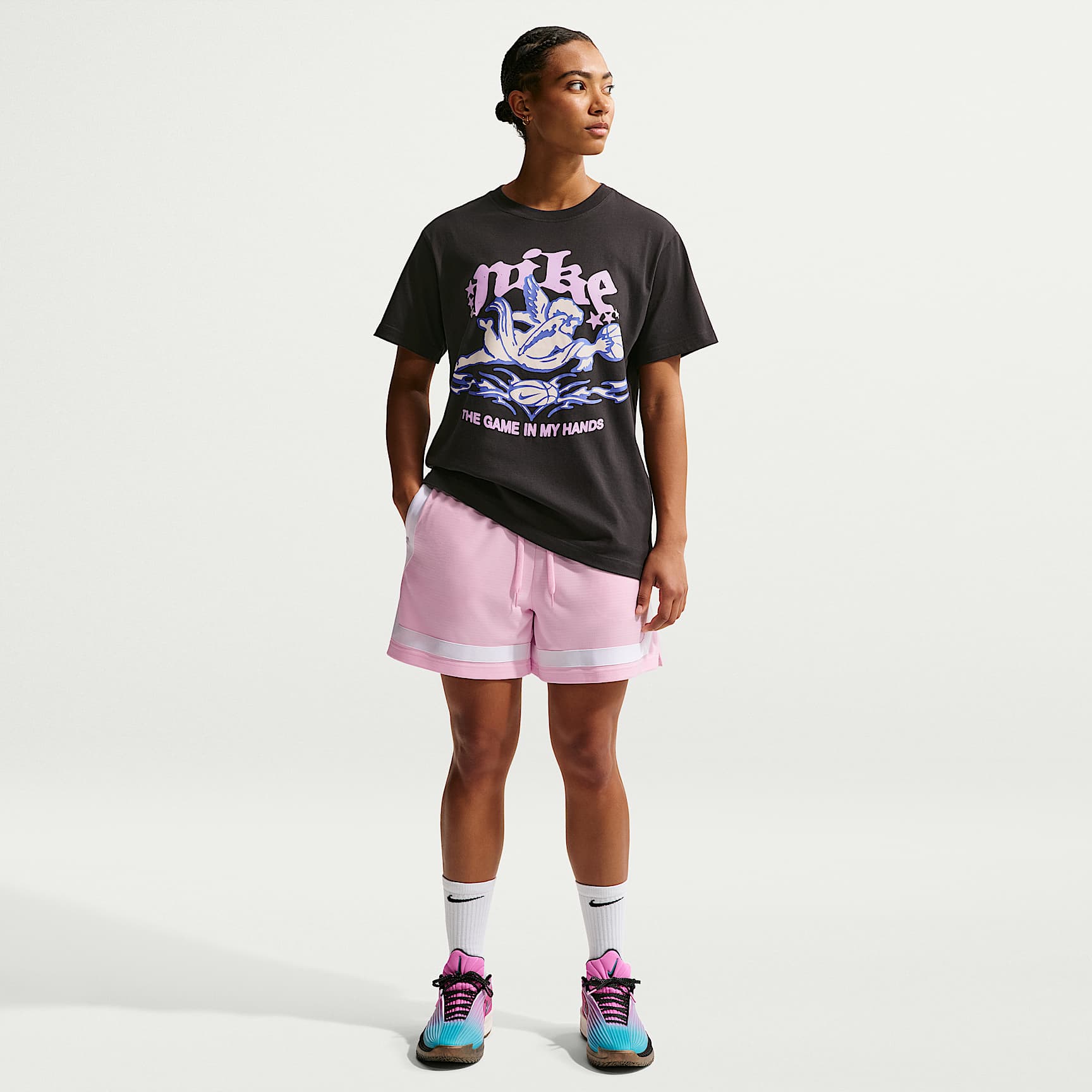 Shorts de básquetbol Dri-FIT de 13 cm para mujer Nike Crossover