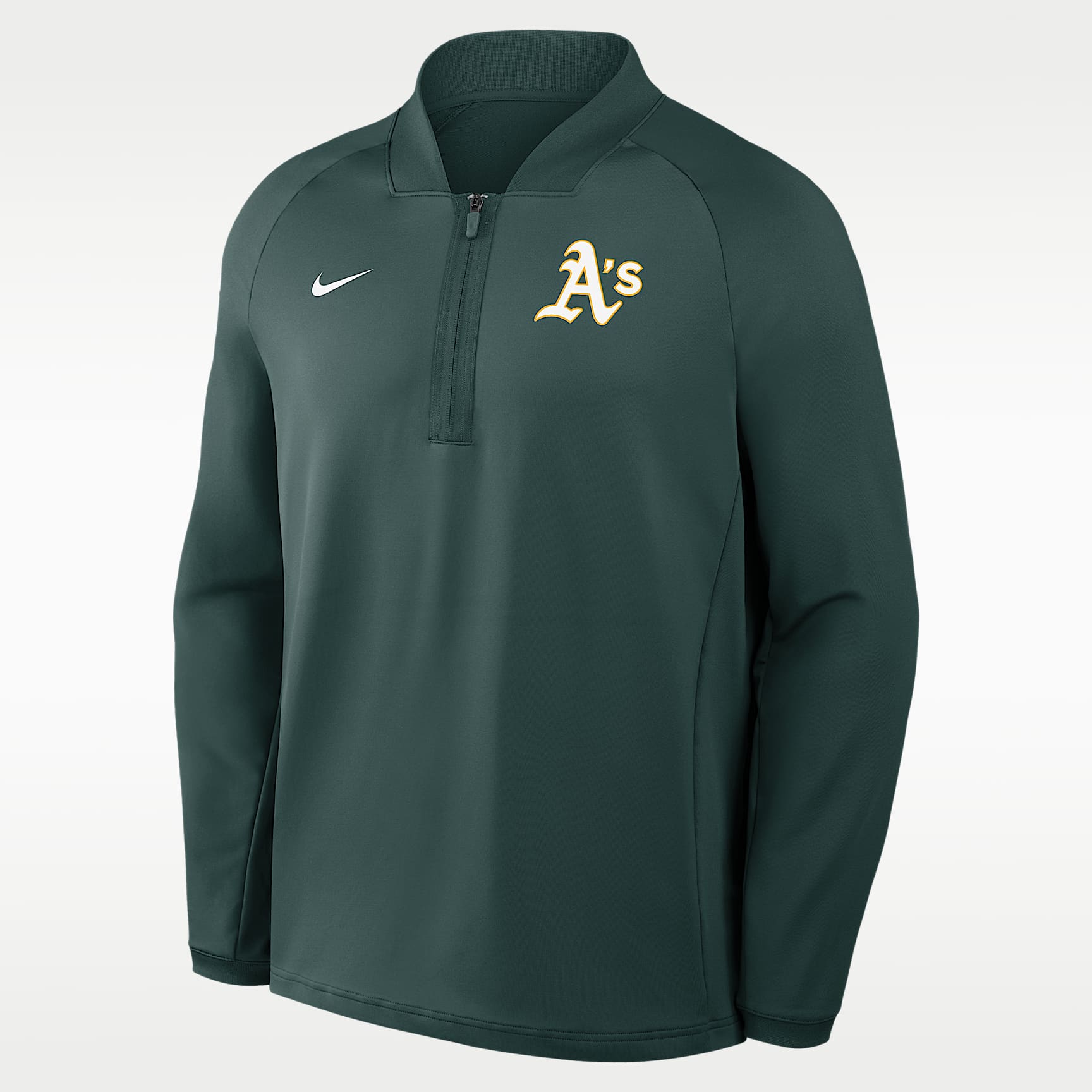 Athletics Authentic Collection Men's Nike Dri-FIT MLB 1/2-Zip Long-Sleeve Top