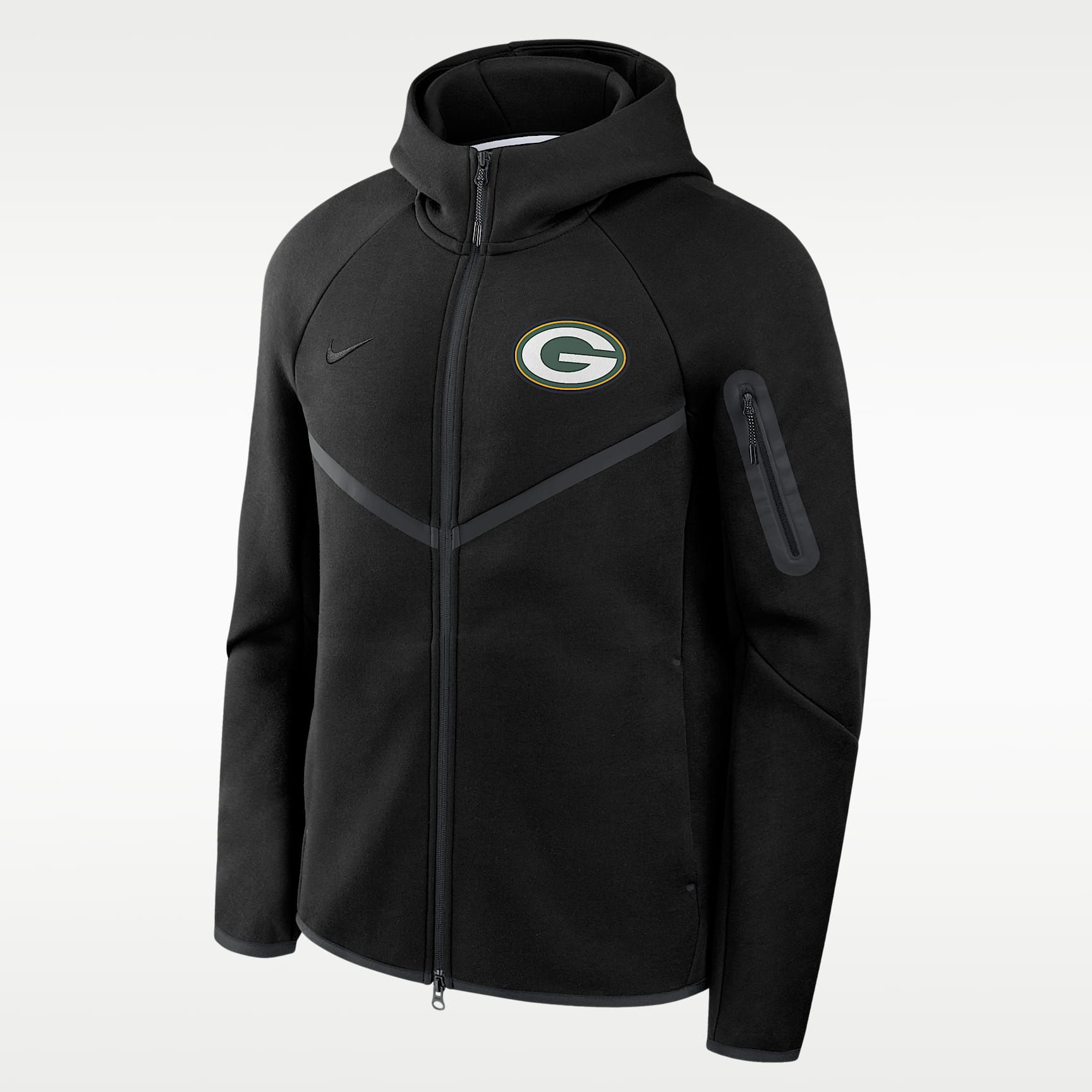 Green Bay Packers Tech Fleece Windrunner Men's Nike NFL Full-Zip Hooded Jacket