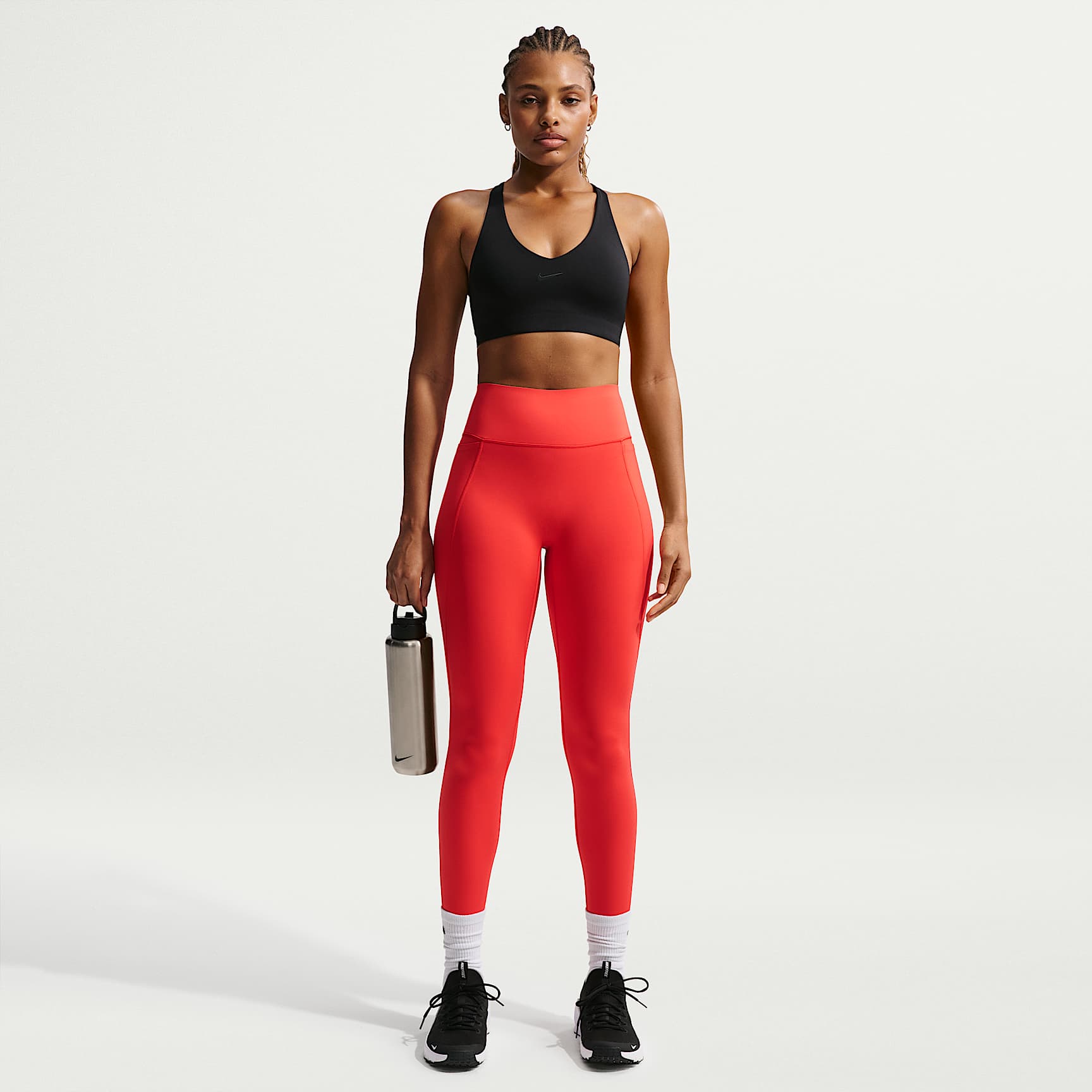Leggings de cintura alta sin costura delantera de 7/8 para mujer Nike Universa