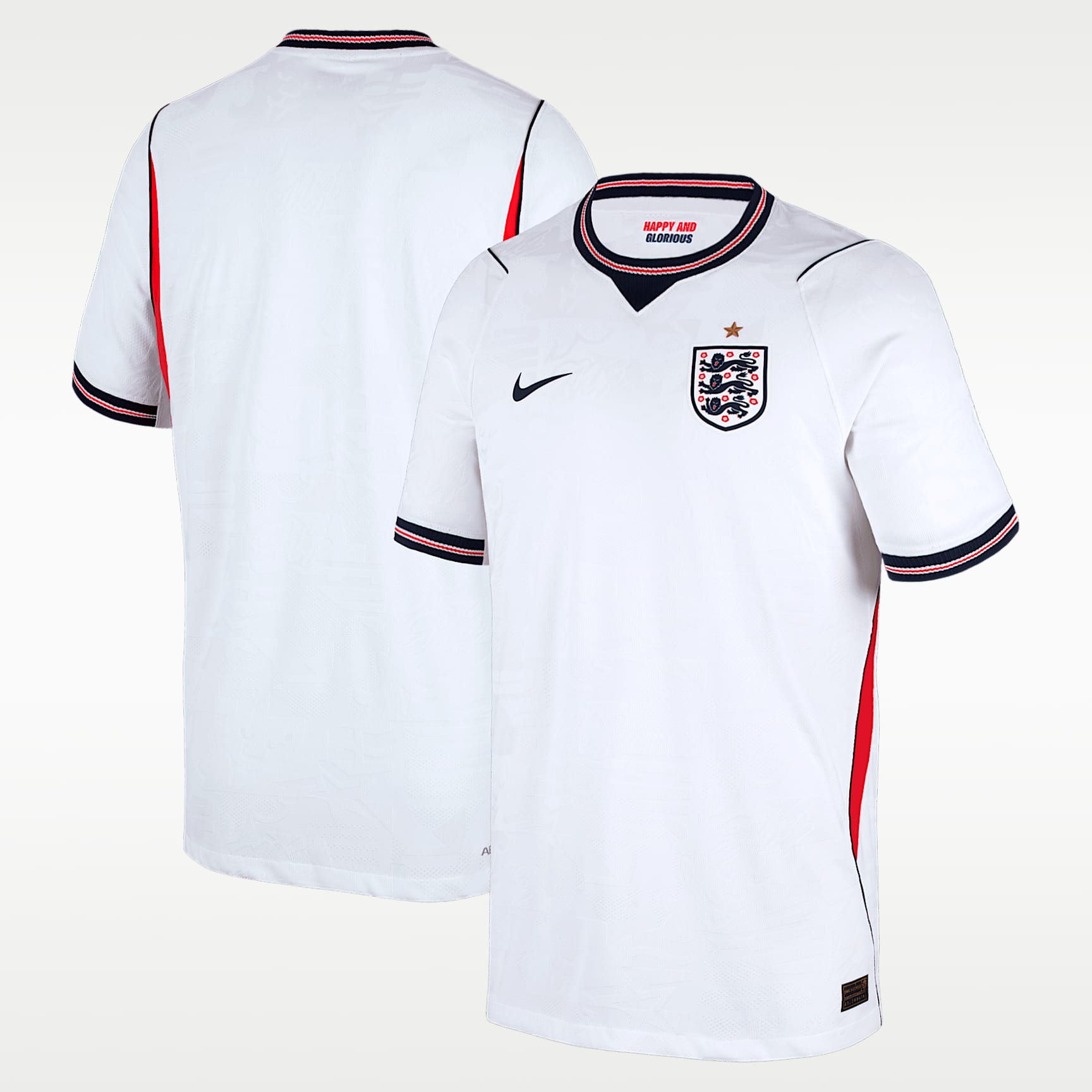 England 2026 Match Home Older Kids' Nike Aero-FIT Football Authentic Shirt