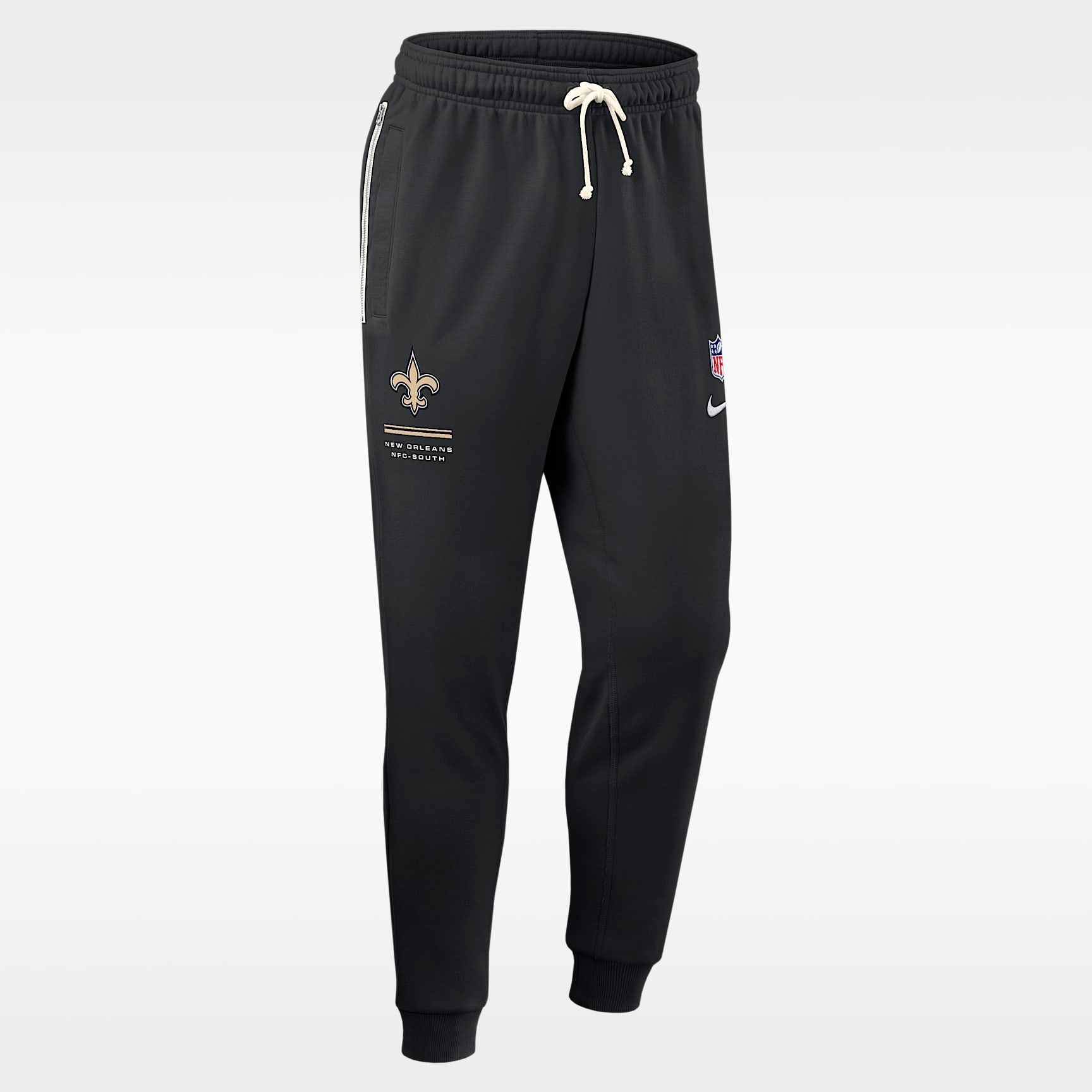 Pants Nike Dri-FIT de la NFL de pierna entallada para hombre New Orleans Saints Sideline Standard Issue