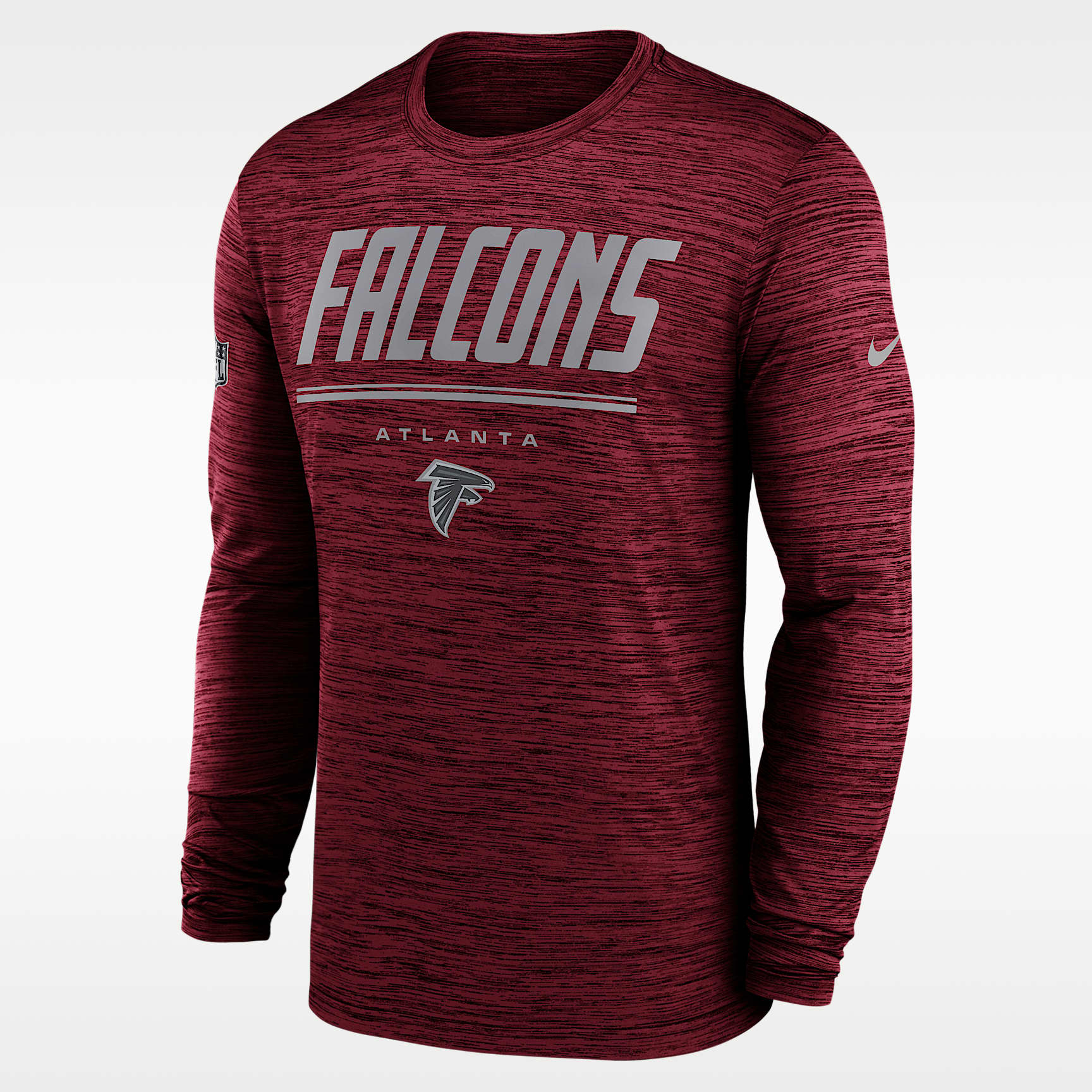 Atlanta Falcons Sideline Team Issue Velocity Men's Nike Dri-FIT NFL Long-Sleeve T-Shirt