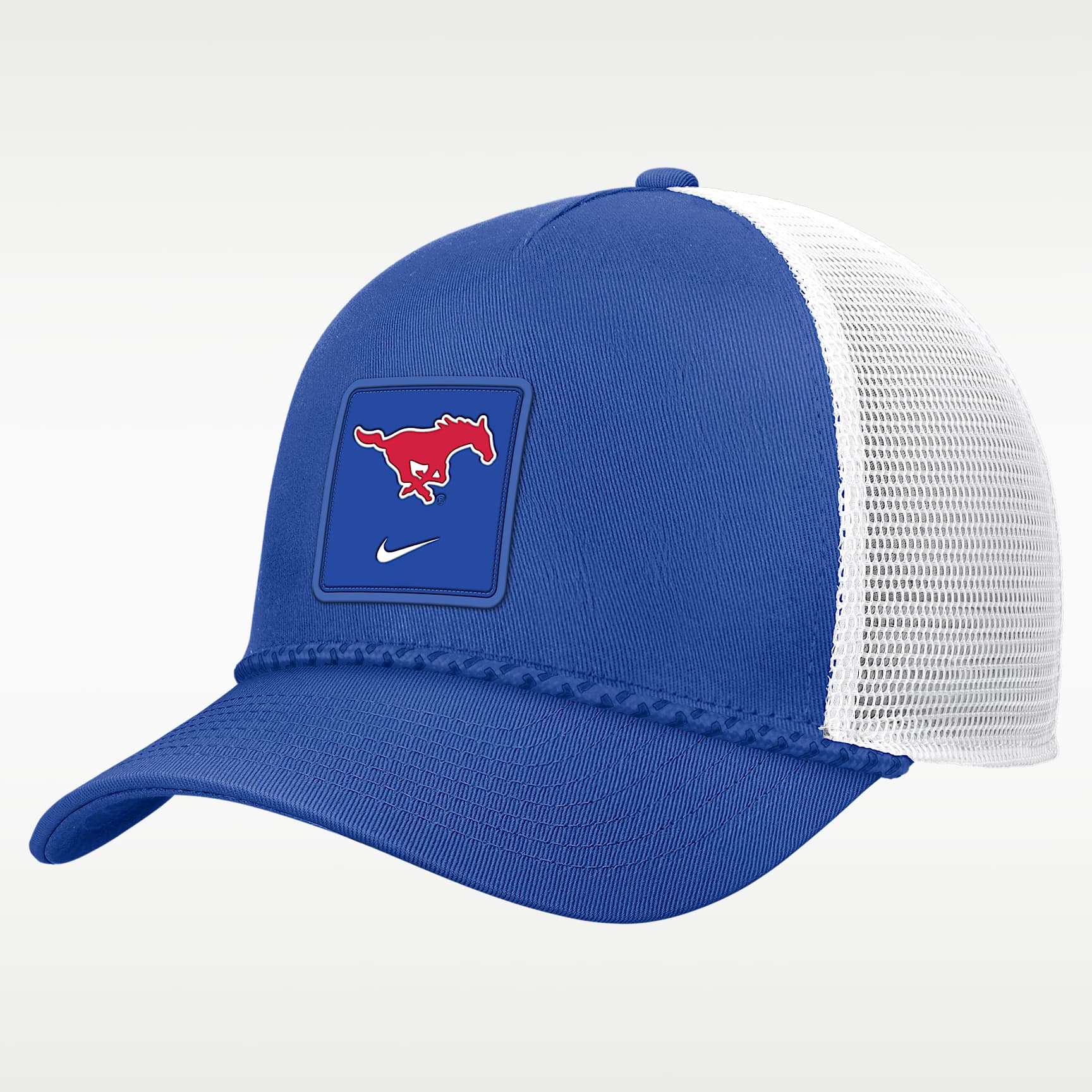 SMU Sideline Rope Men's Nike College Trucker Adjustable Hat