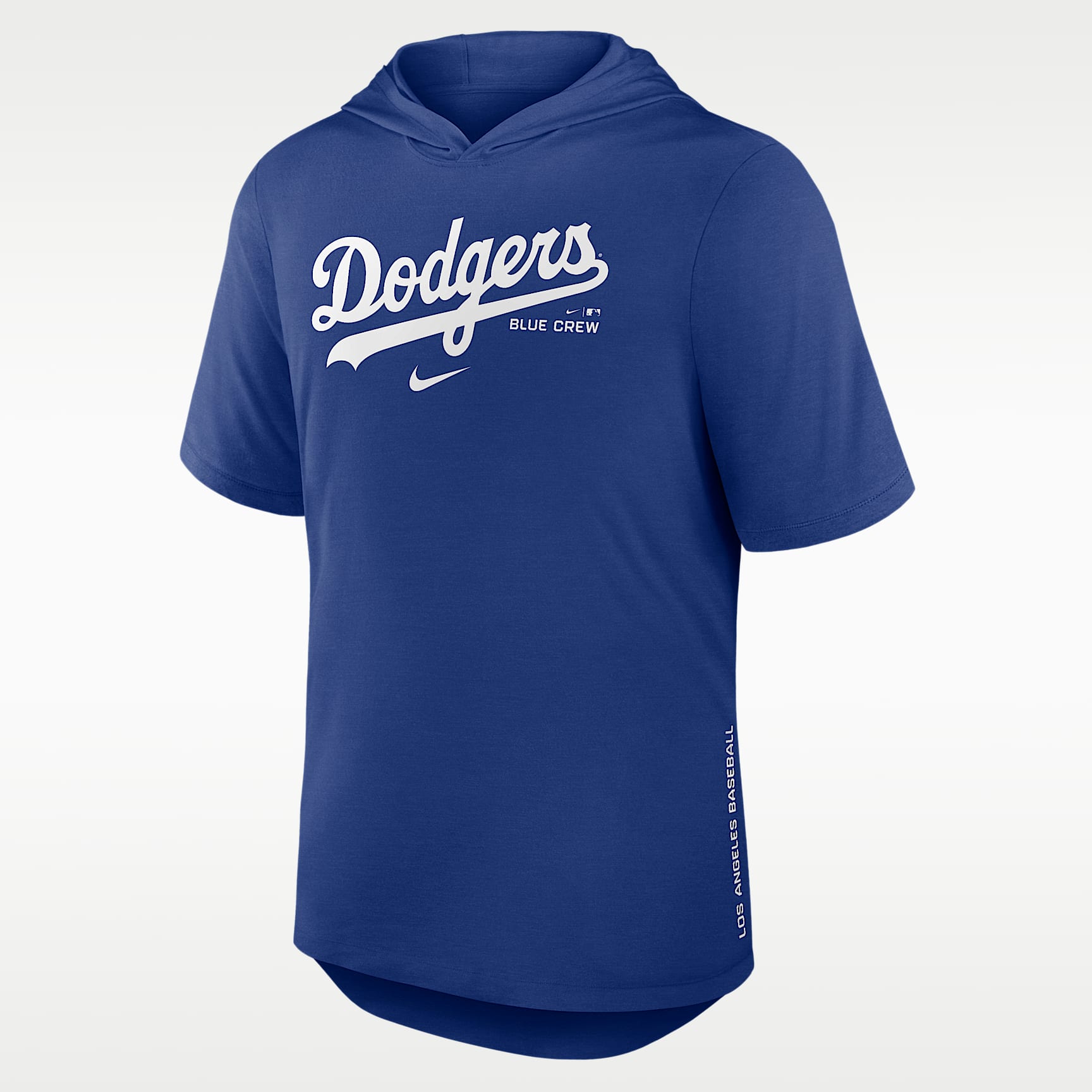 Los Angeles Dodgers Arched Wordmark Men's Nike Dri-FIT MLB Hooded T-Shirt