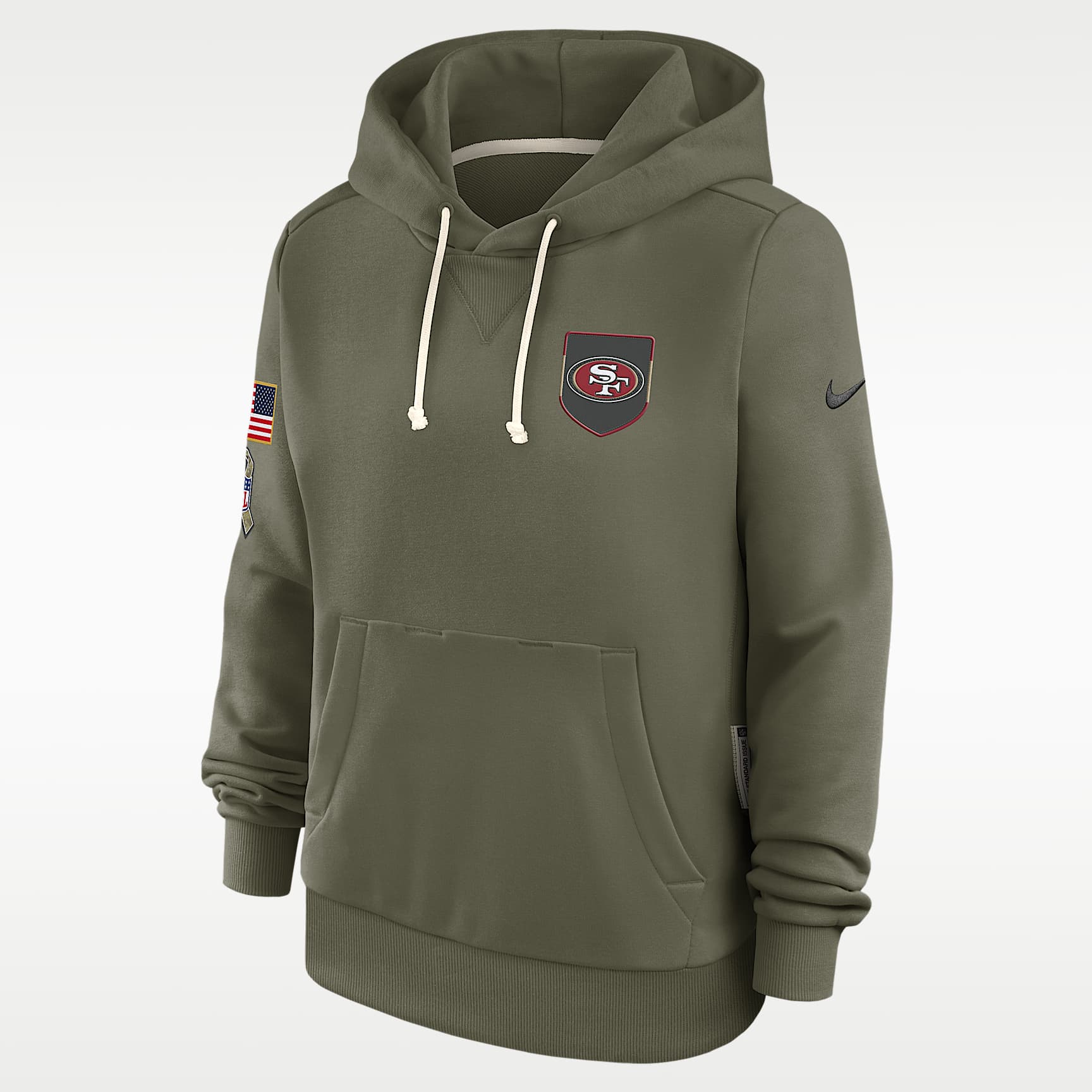 San Francisco 49ers Salute to Service Sideline Women's Nike Dri-FIT NFL Pullover Hoodie