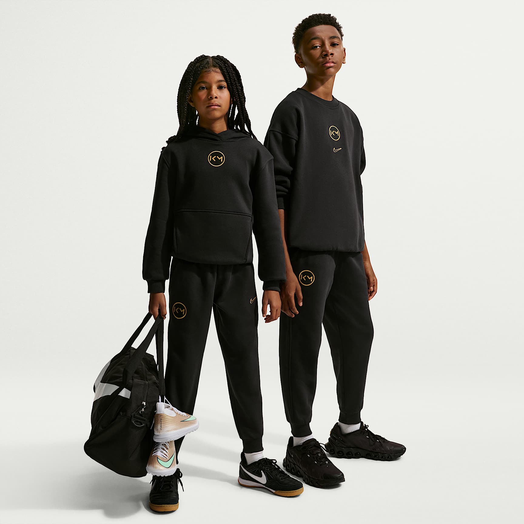 Kylian Mbappé Club Fleece fotballjoggebukse til store barn