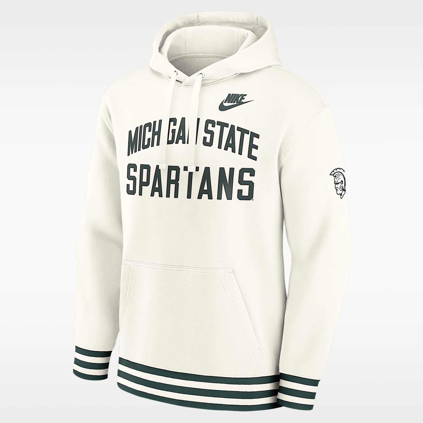 Sudadera con gorro sin cierre universitaria Nike para hombre Michigan State Legacy