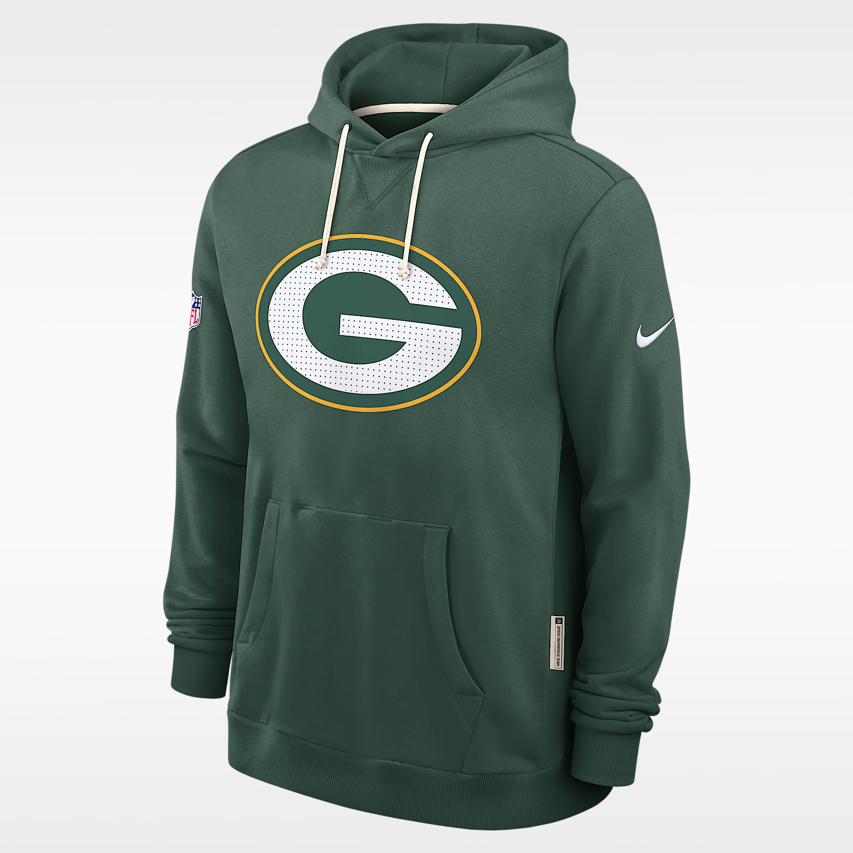 Sudadera con gorro sin cierre Nike Dri-FIT de la NFL para hombre Green Bay Packers Initial Home Sideline