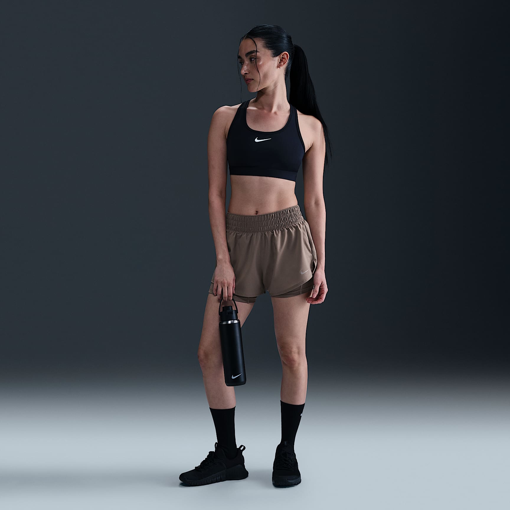 Nike Dri-FIT One Women's Mid-rise 8cm (approx.) 2-in-1 Shorts
