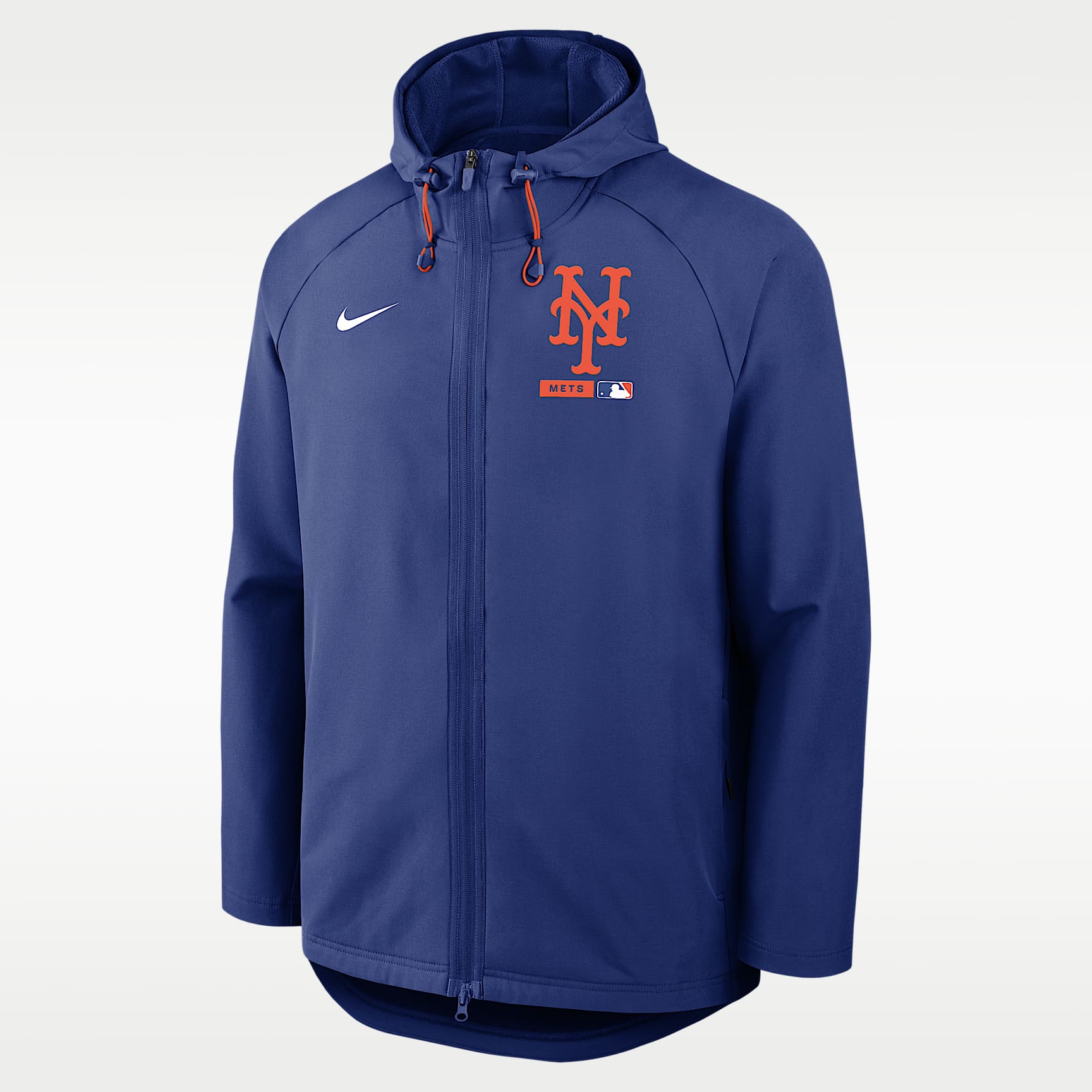 Chamarra con gorro y cierre completo Nike Therma-FIT de la MLB para hombre New York Mets Authentic Collection
