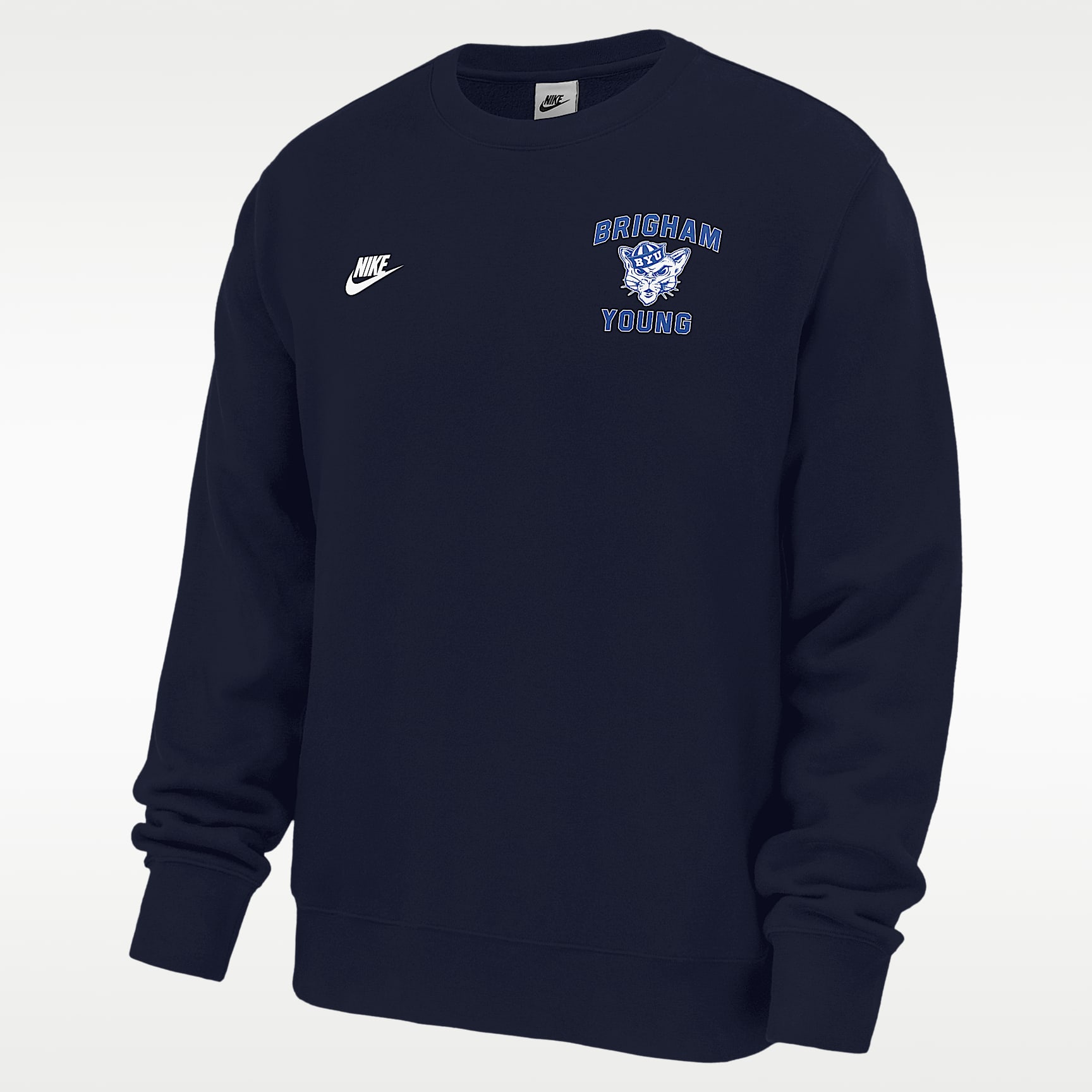 BYU Cougars Club Men's Nike Football Fleece Crew-Neck Sweatshirt