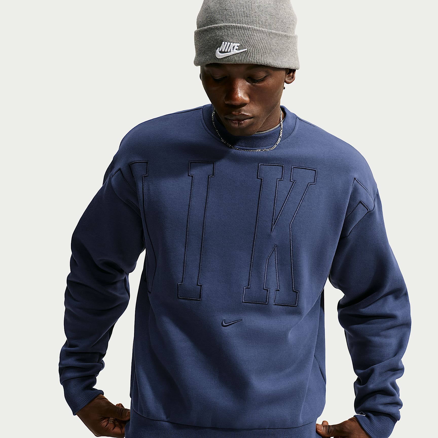 Sudadera de cuello redondo holgada para hombre Nike Solo Fleece