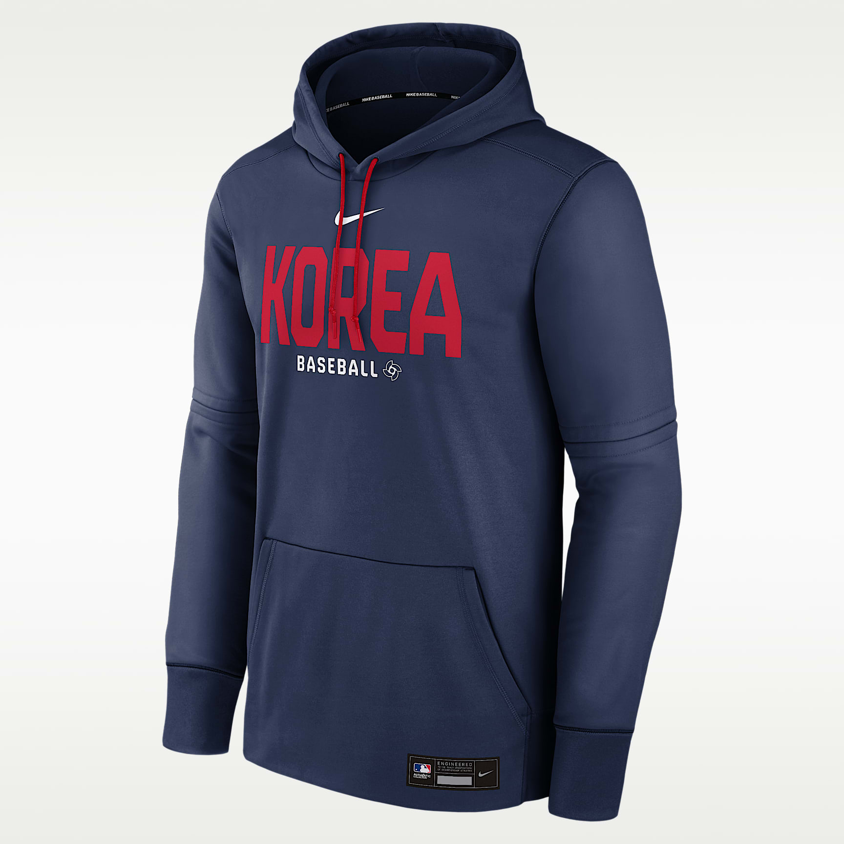Sudadera con gorro sin cierre Nike Therma para hombre Korea National Baseball Team 2026 World Baseball Classic Authentic Collection