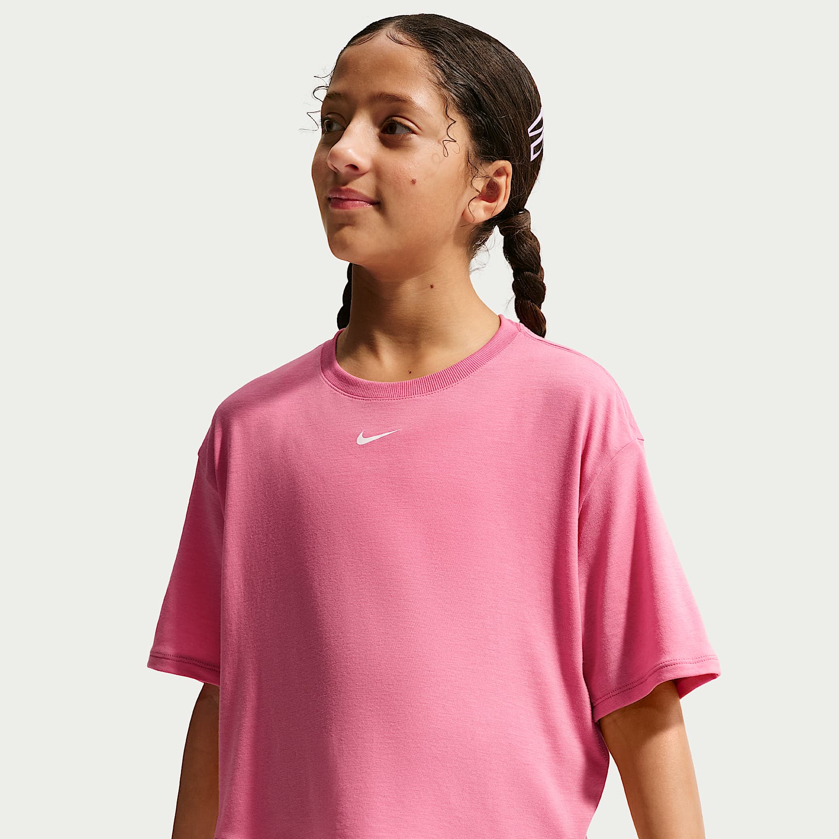 Haut à manches courtes Dri-FIT Nike One Relaxed pour ado (fille)