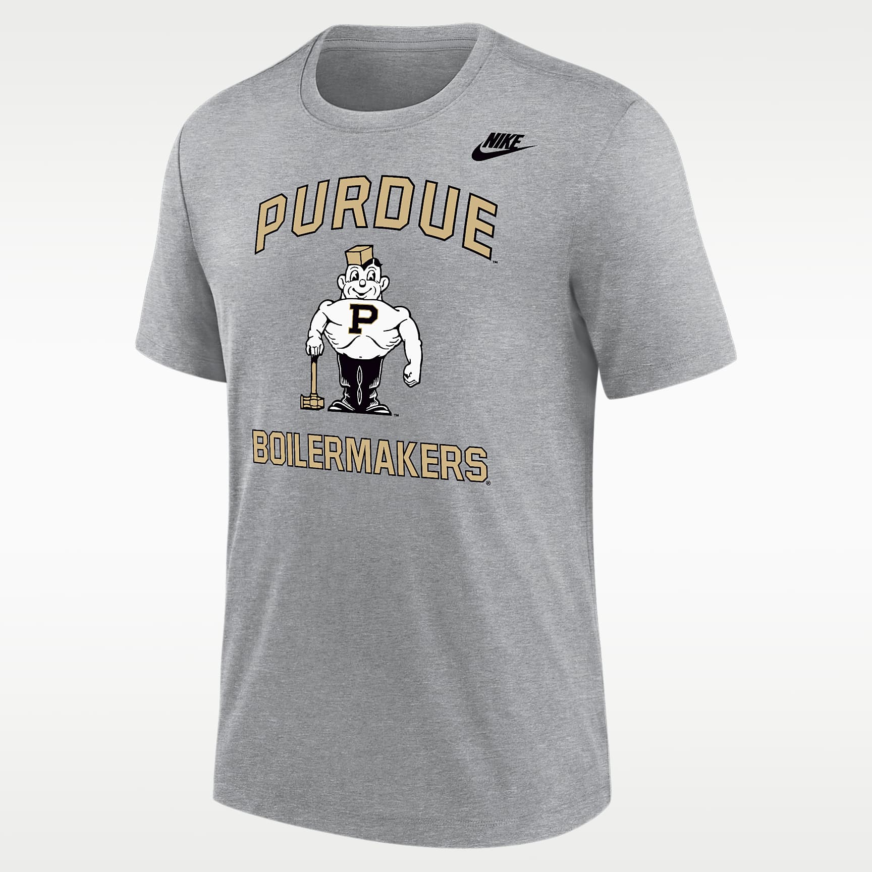 Playera de futbol americano Nike Tri-blend para hombre Purdue Boilermakers