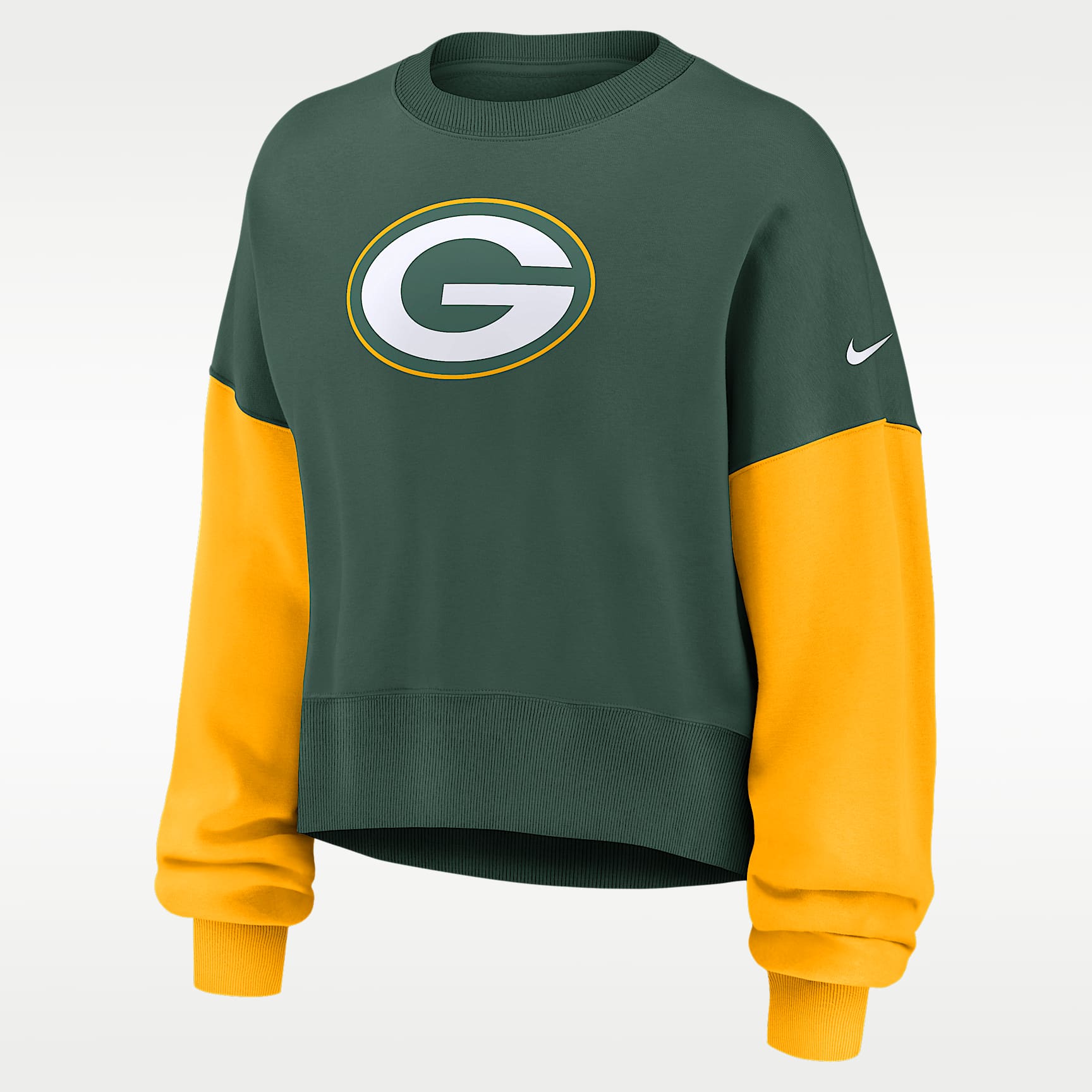 Sudadera de cuello redondo sin cierre Nike de la NFL para mujer Green Bay Packers