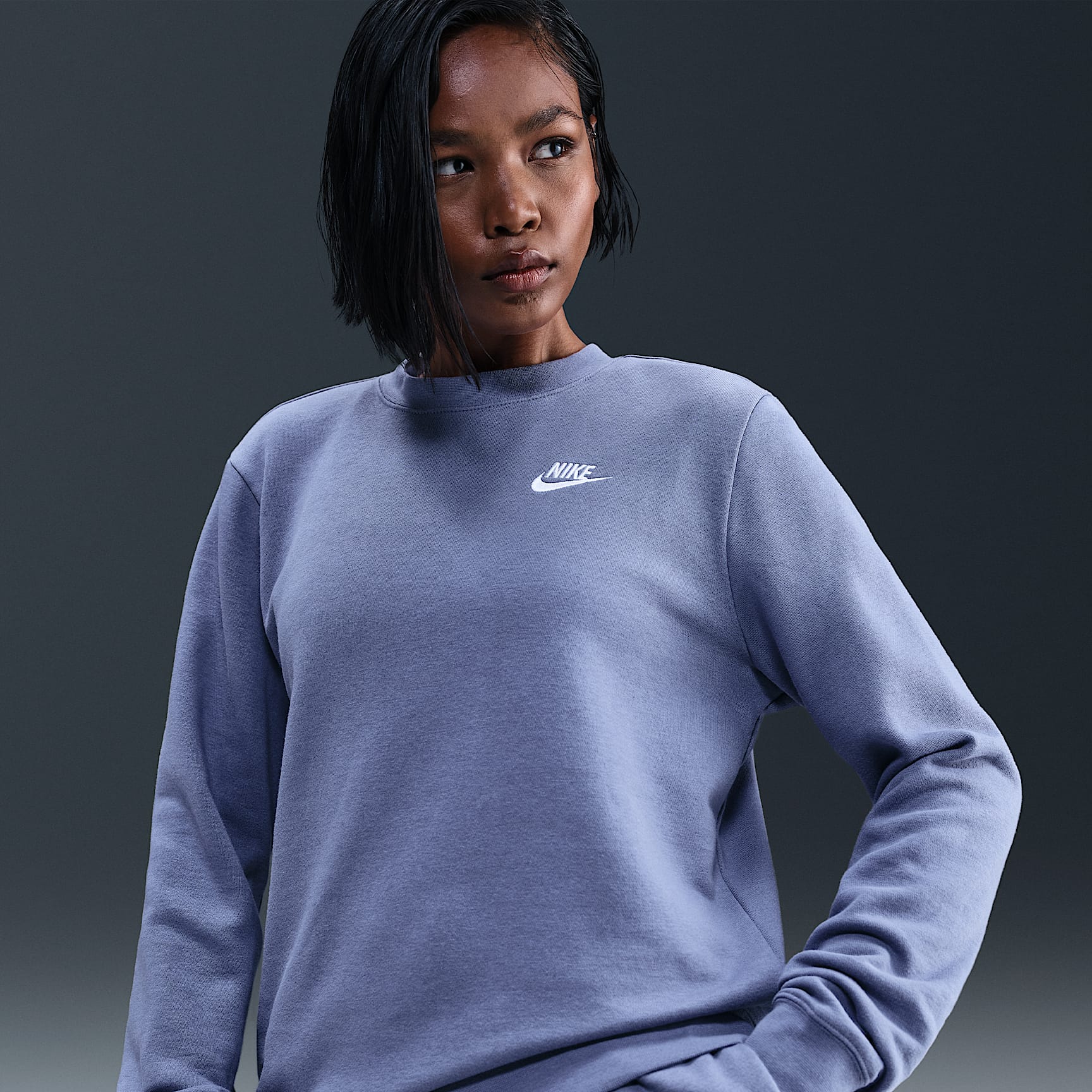 Sudadera con cuello redondo para mujer Nike Sportswear Club Fleece
