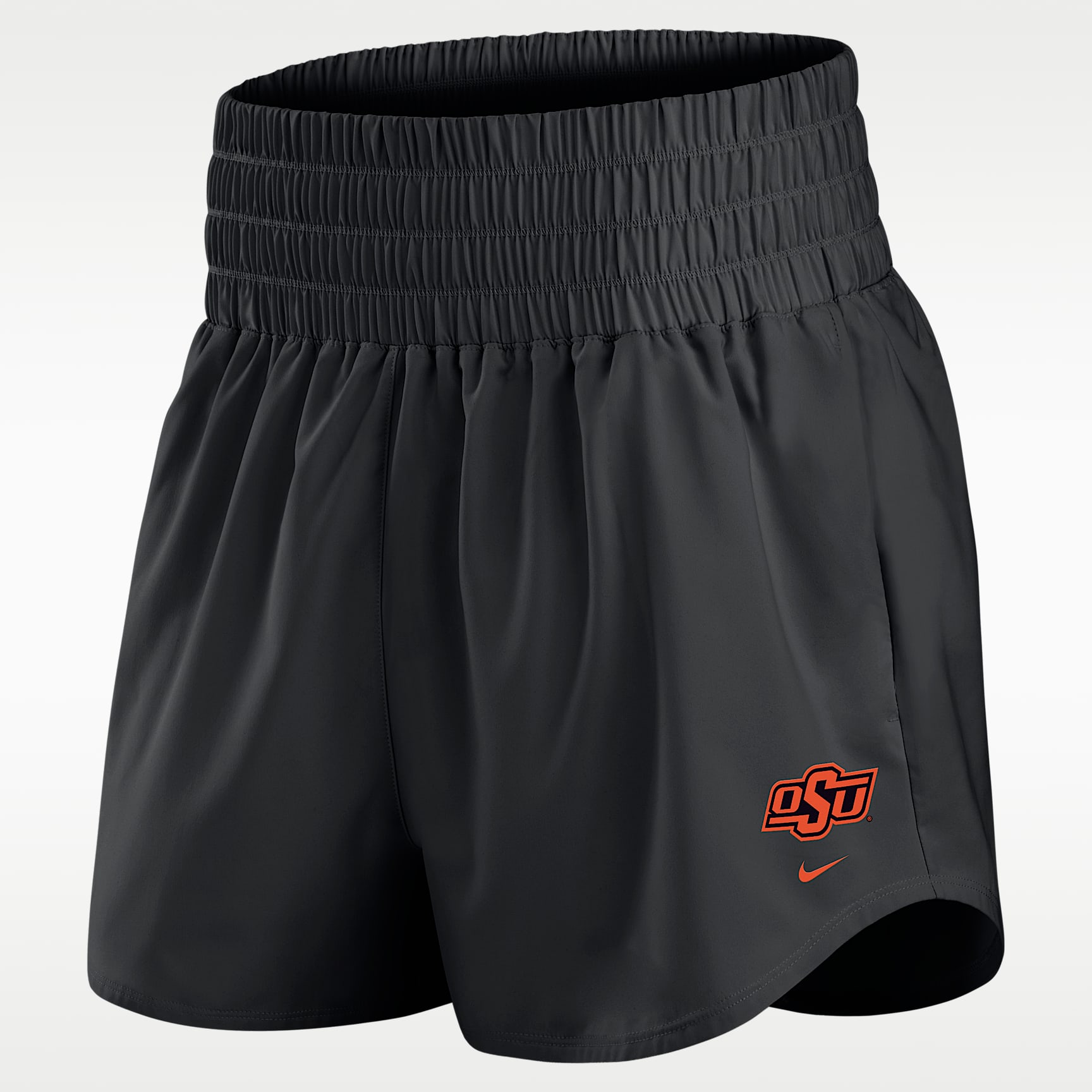 Shorts universitarios Nike Dri-FIT para mujer Oklahoma State Primary Logo One