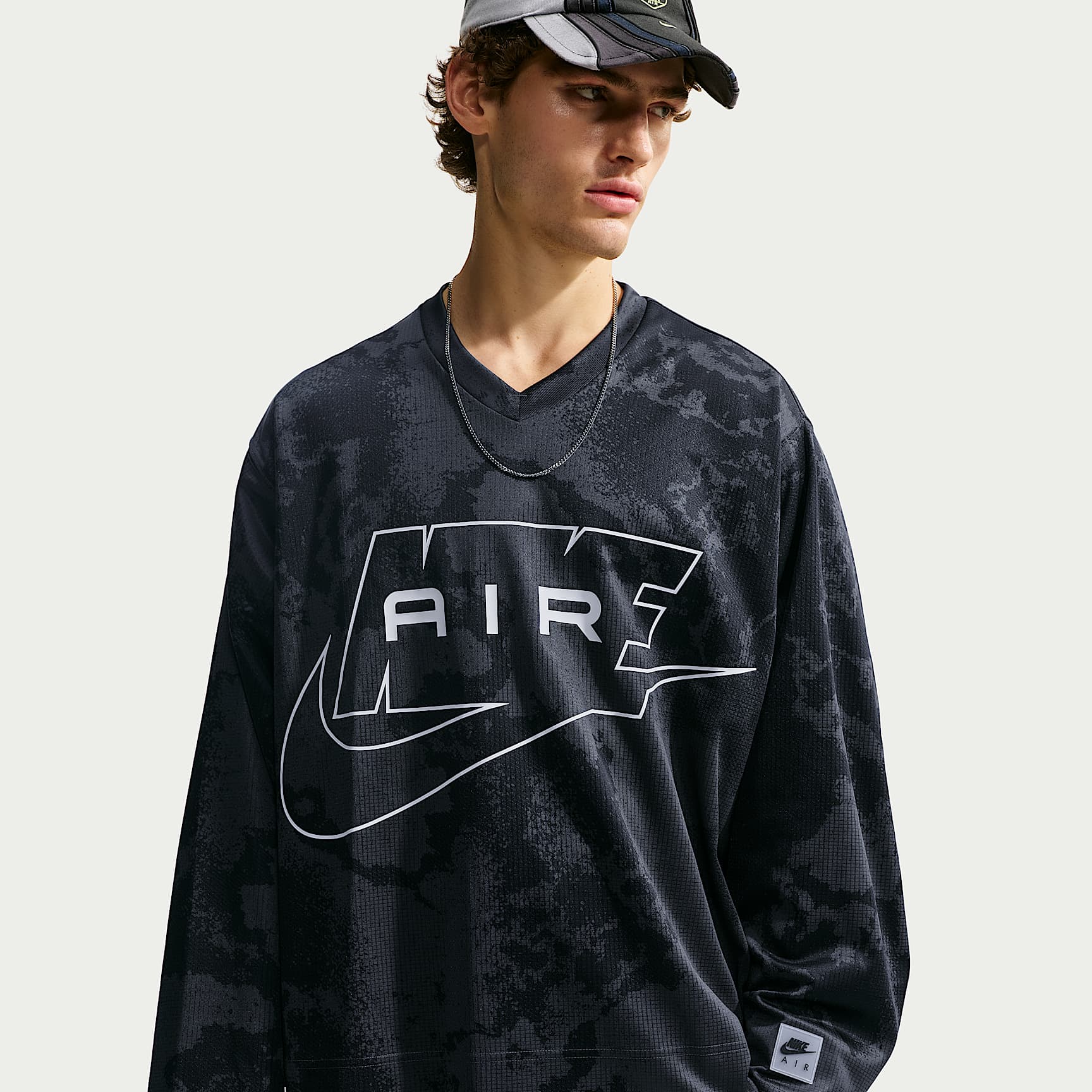 Nike Air Men's Long-Sleeve All-Over Print Jersey