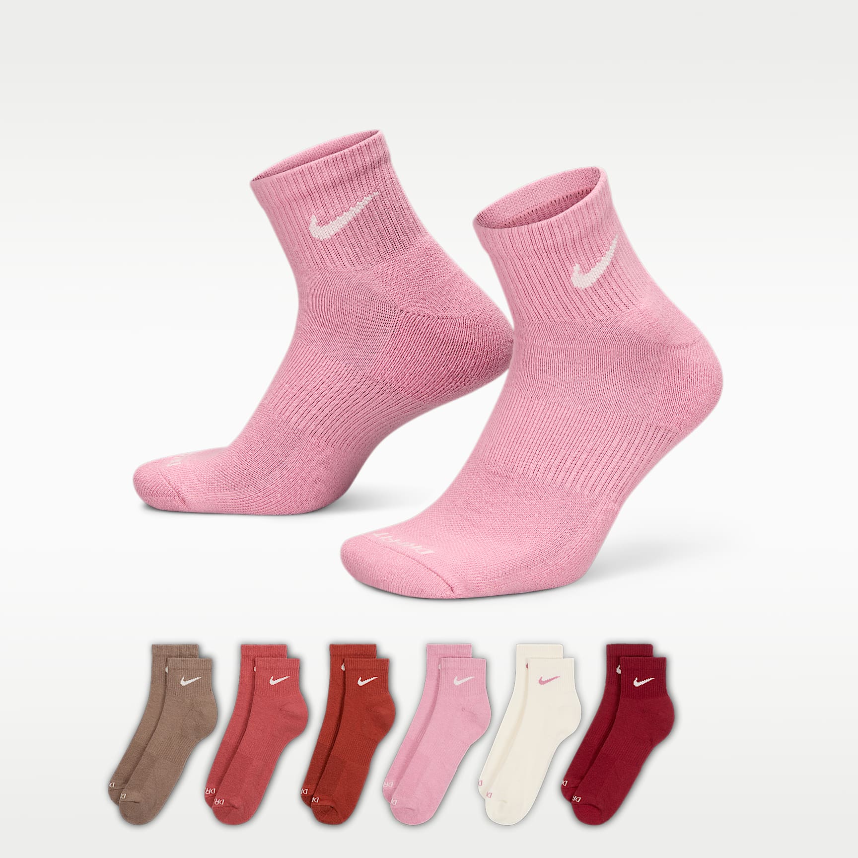 Calcetines al tobillo de entrenamiento Nike Everyday Plus Cushioned (6 pares)