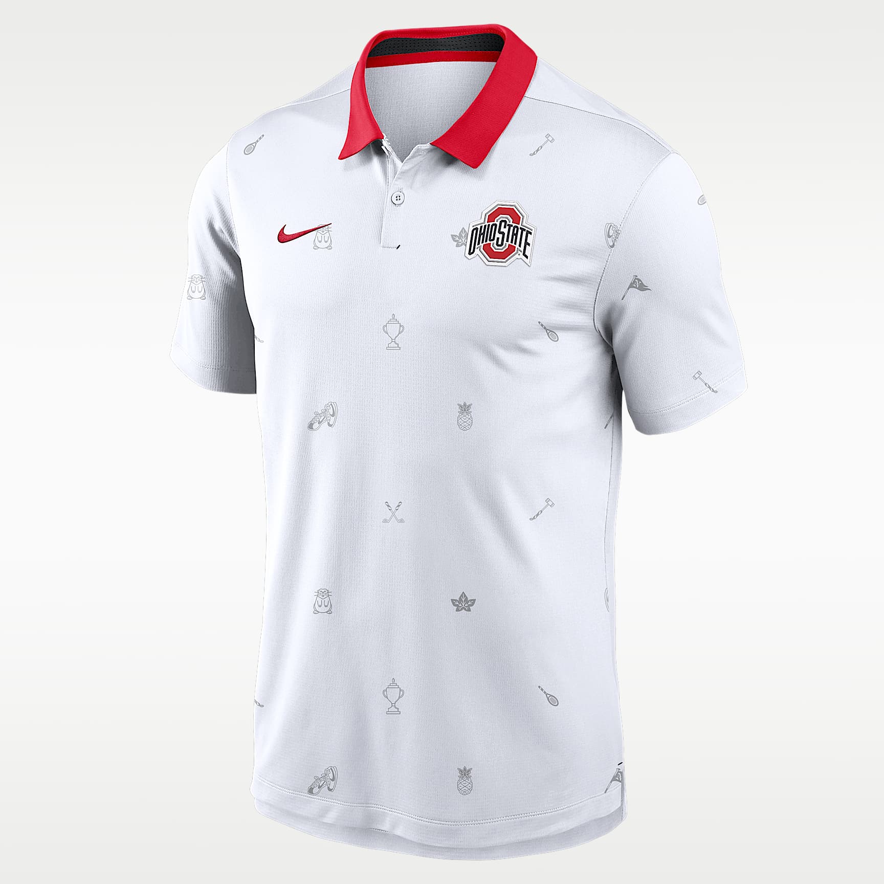 Ohio State Vapor Pattern Men's Nike Dri-FIT College Polo
