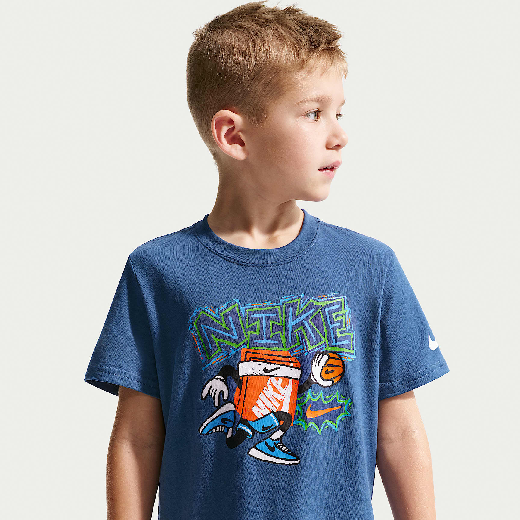 Playera de básquetbol Chalky Boxy para niños de preescolar Nike