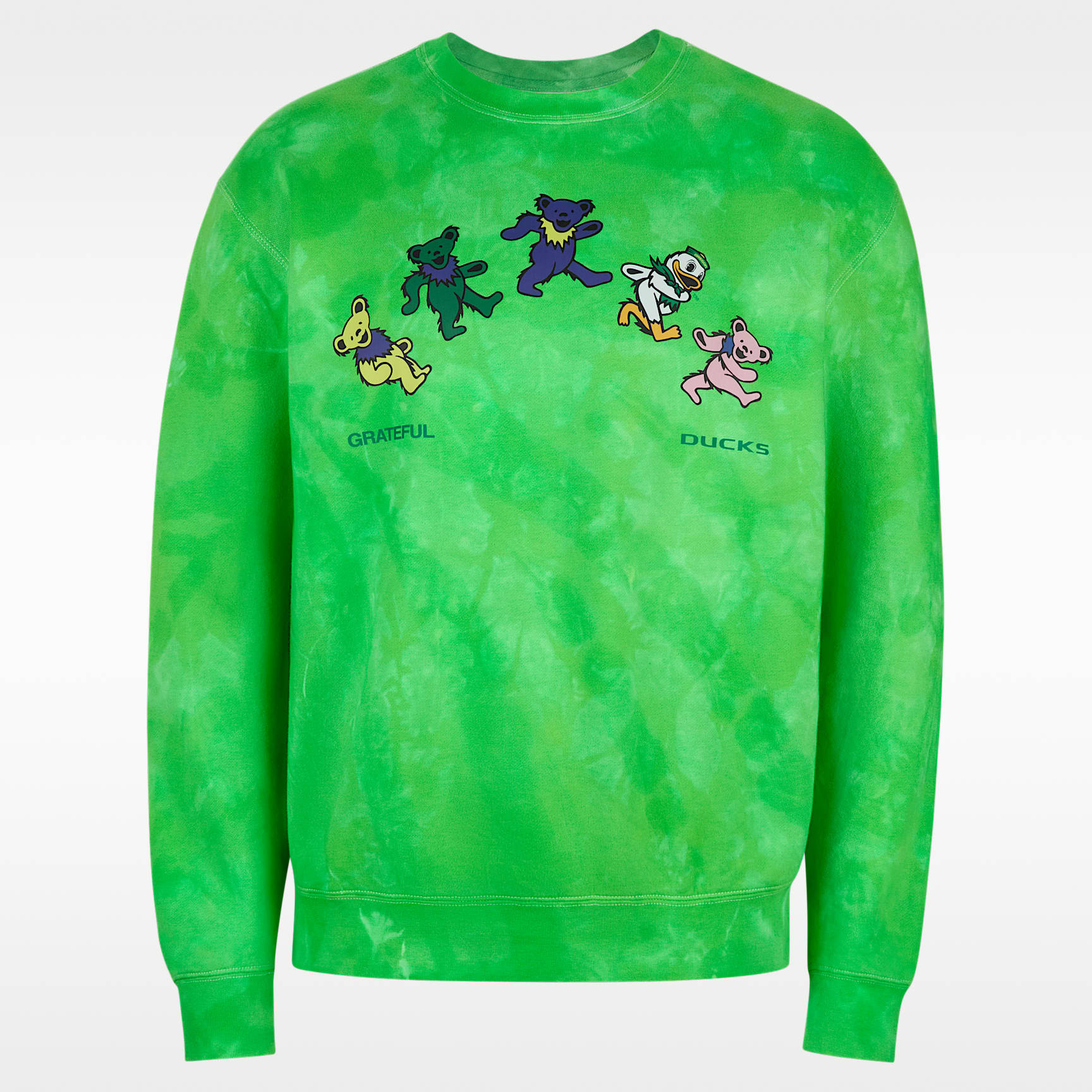 "Grateful Duck" Men's Tie-Dye Crew-Neck Sweatshirt