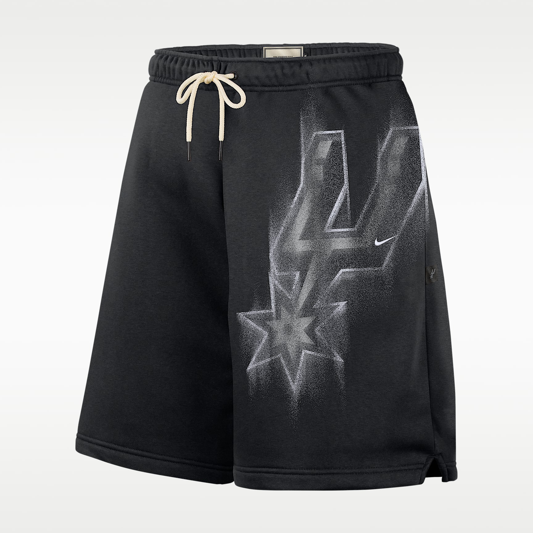 Shorts de básquetbol de tejido Fleece para hombre San Antonio Spurs Standard Issue