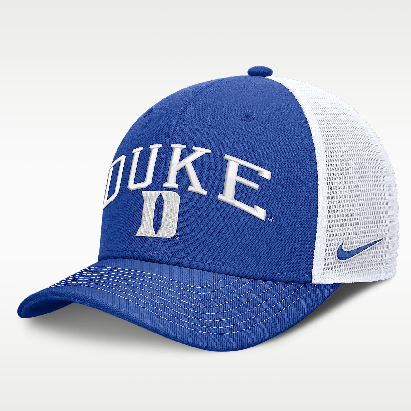 Gorra de rejilla universitaria Nike Dri-FIT ajustable para hombre Duke Primetime Arched