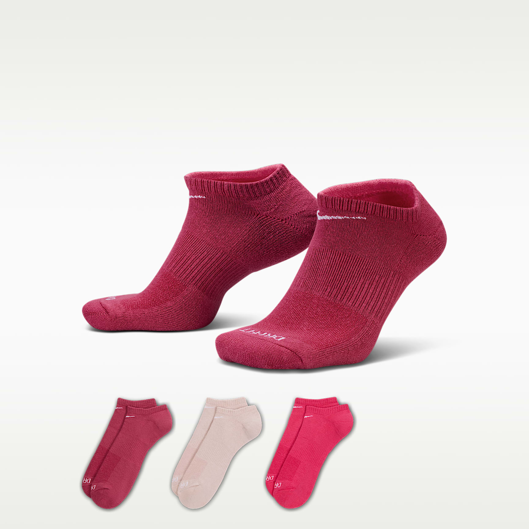 Nike Everyday Plus Cushion Training No-Show Socks (3 Pairs)