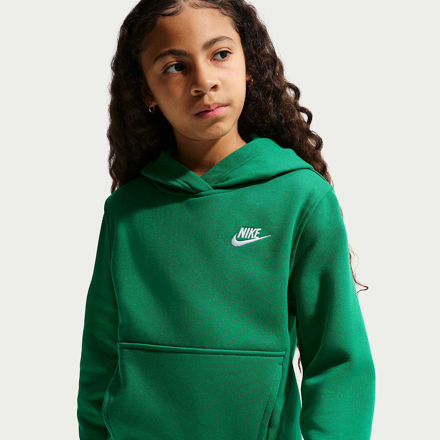 Sudadera con gorro sin cierre para niños talla grande Nike Sportswear Club Fleece