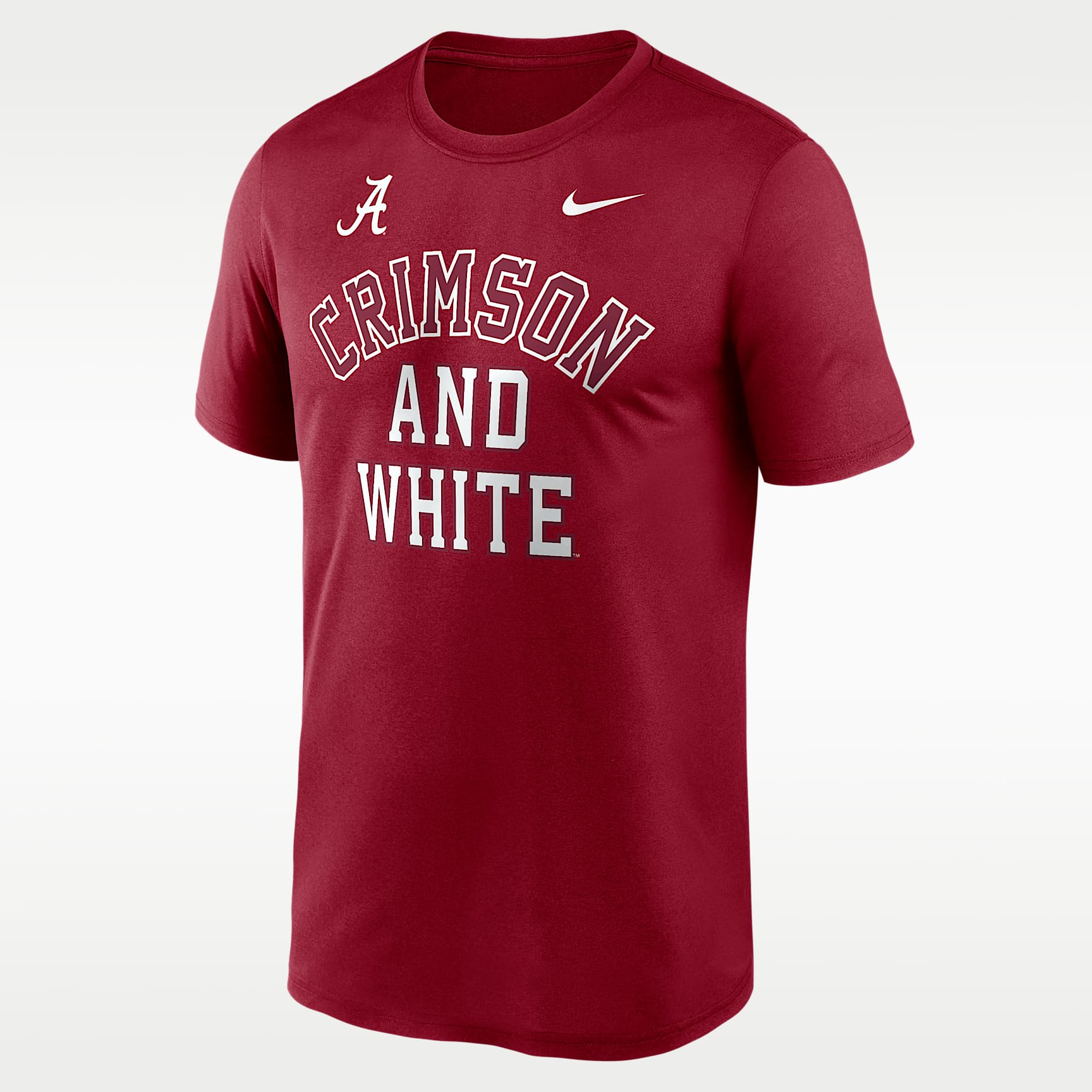 Playera universitaria Nike Dri-FIT para hombre Alabama Primetime Arch Mantra Legend