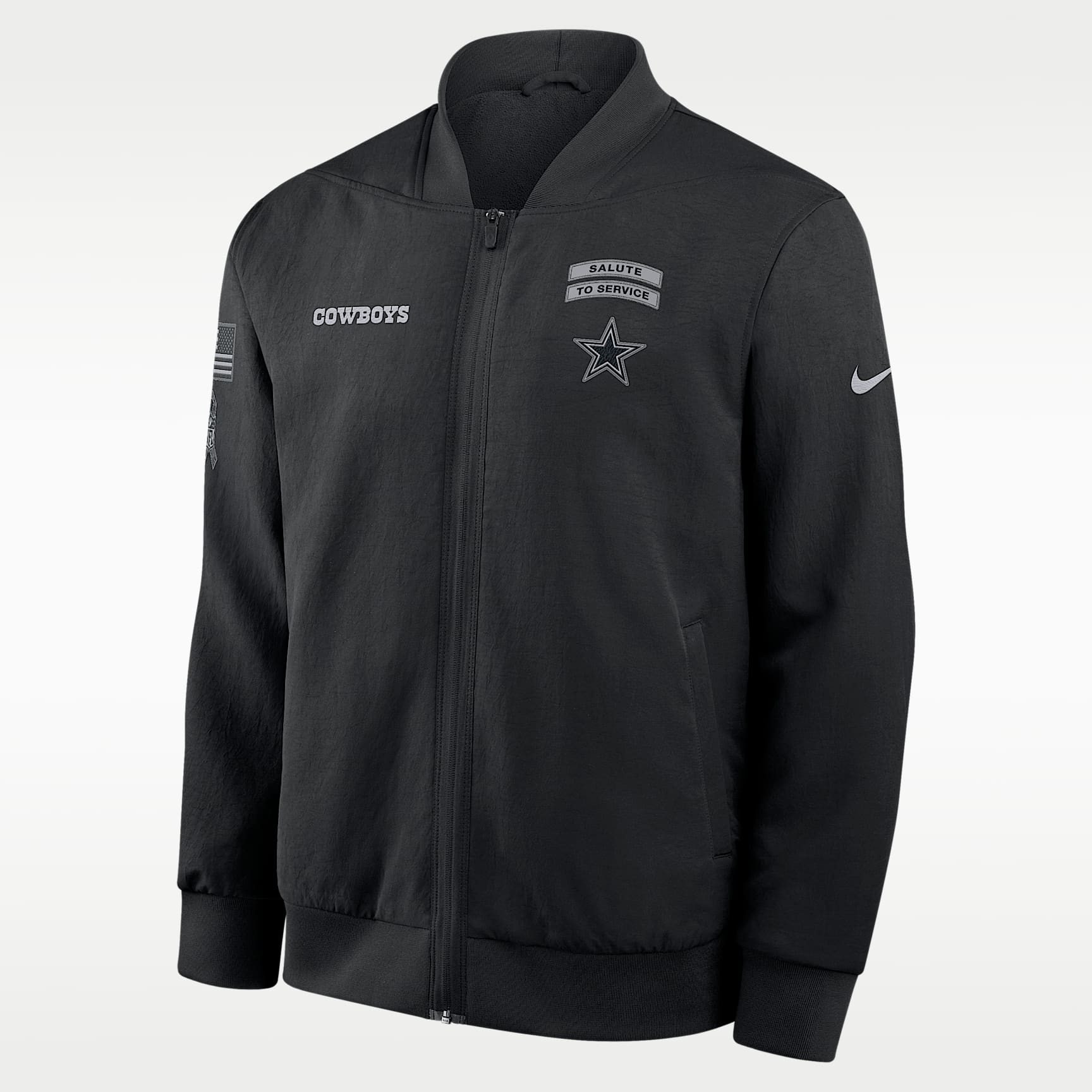 Dallas Cowboys Salute to Service Sideline Men's Nike NFL Full-Zip Bomber Jacket