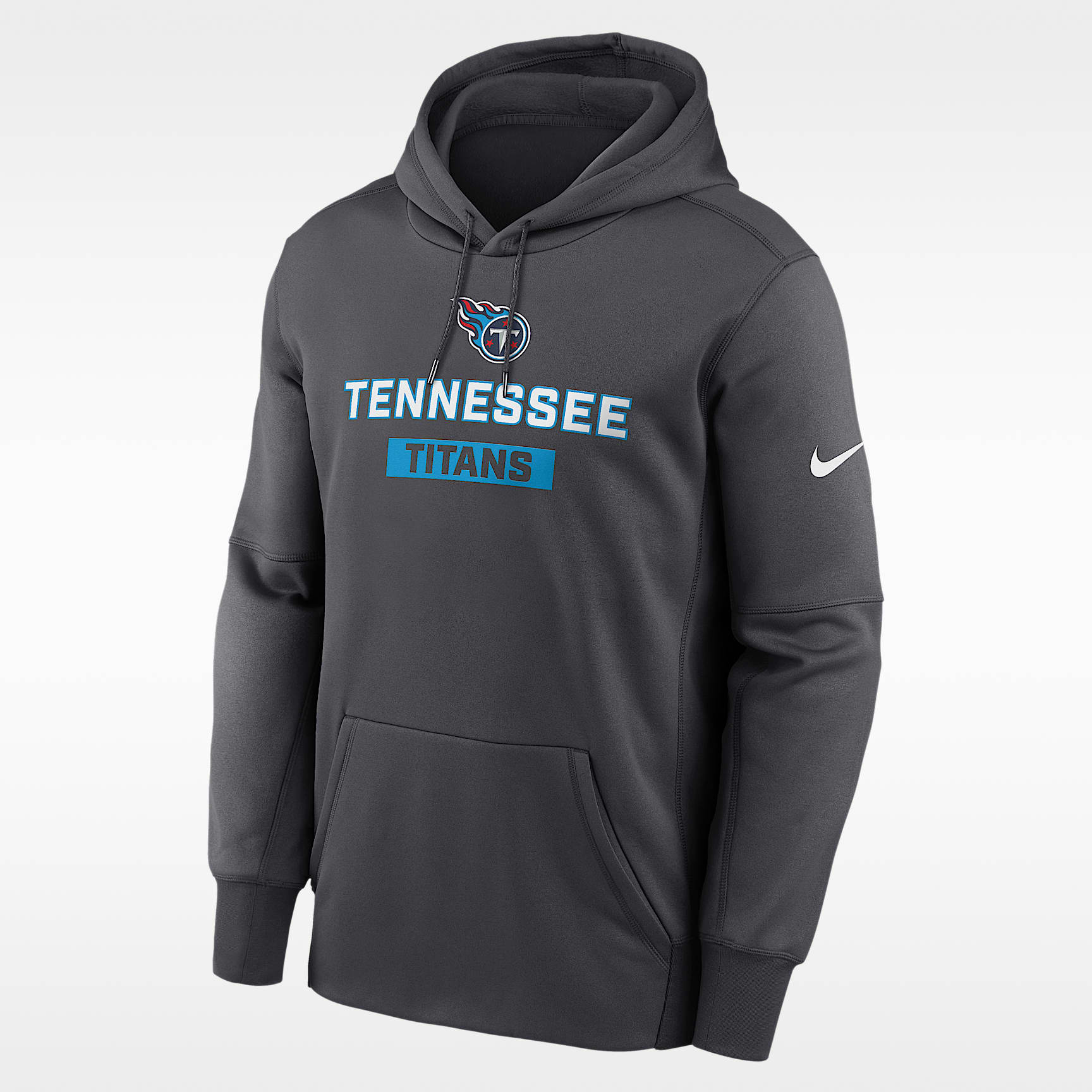 Sudadera con gorro sin cierre Nike Therma de la NFL para hombre Tennessee Titans Toss Sweep