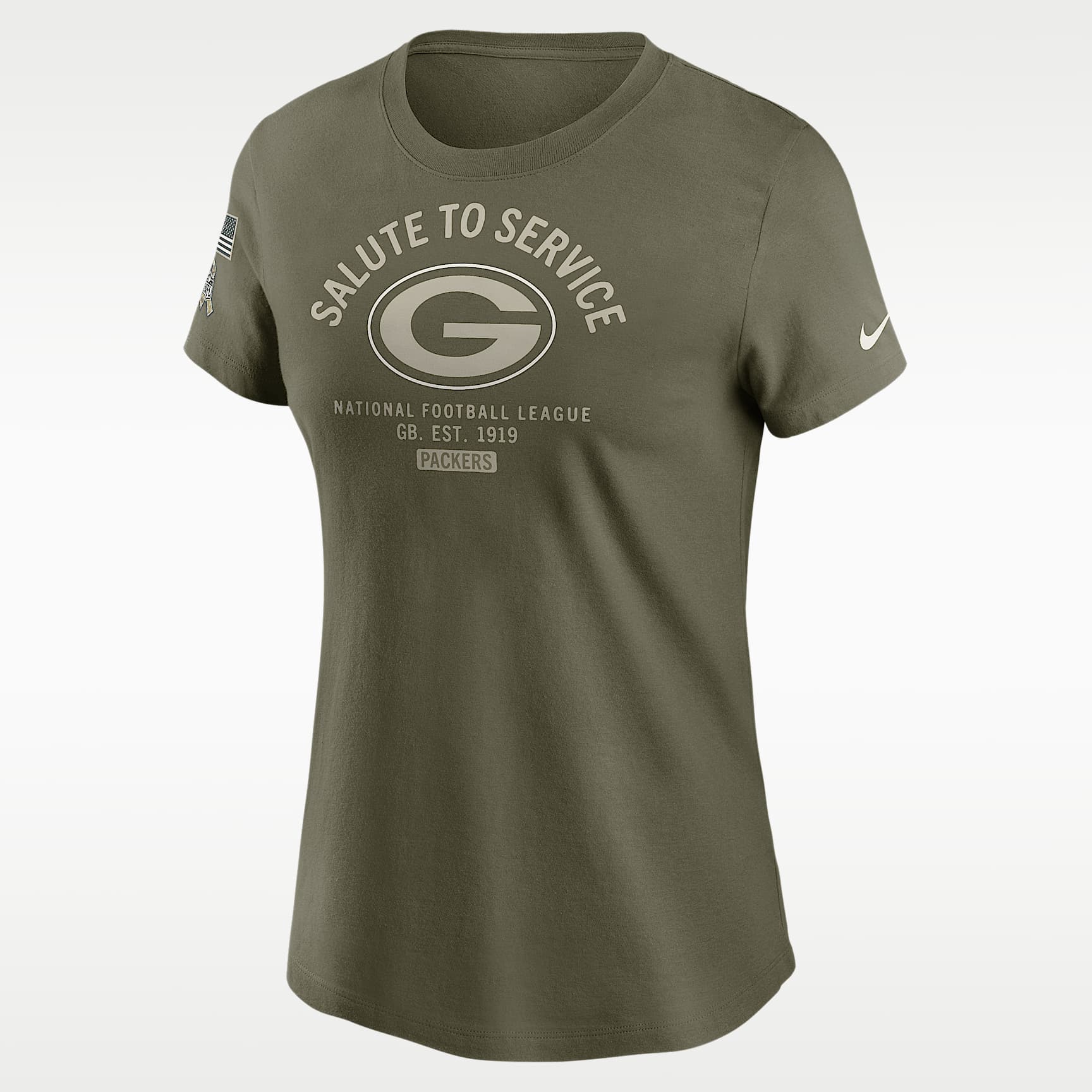 Green Bay Packers Salute to Service Sideline Women's Nike NFL T-Shirt