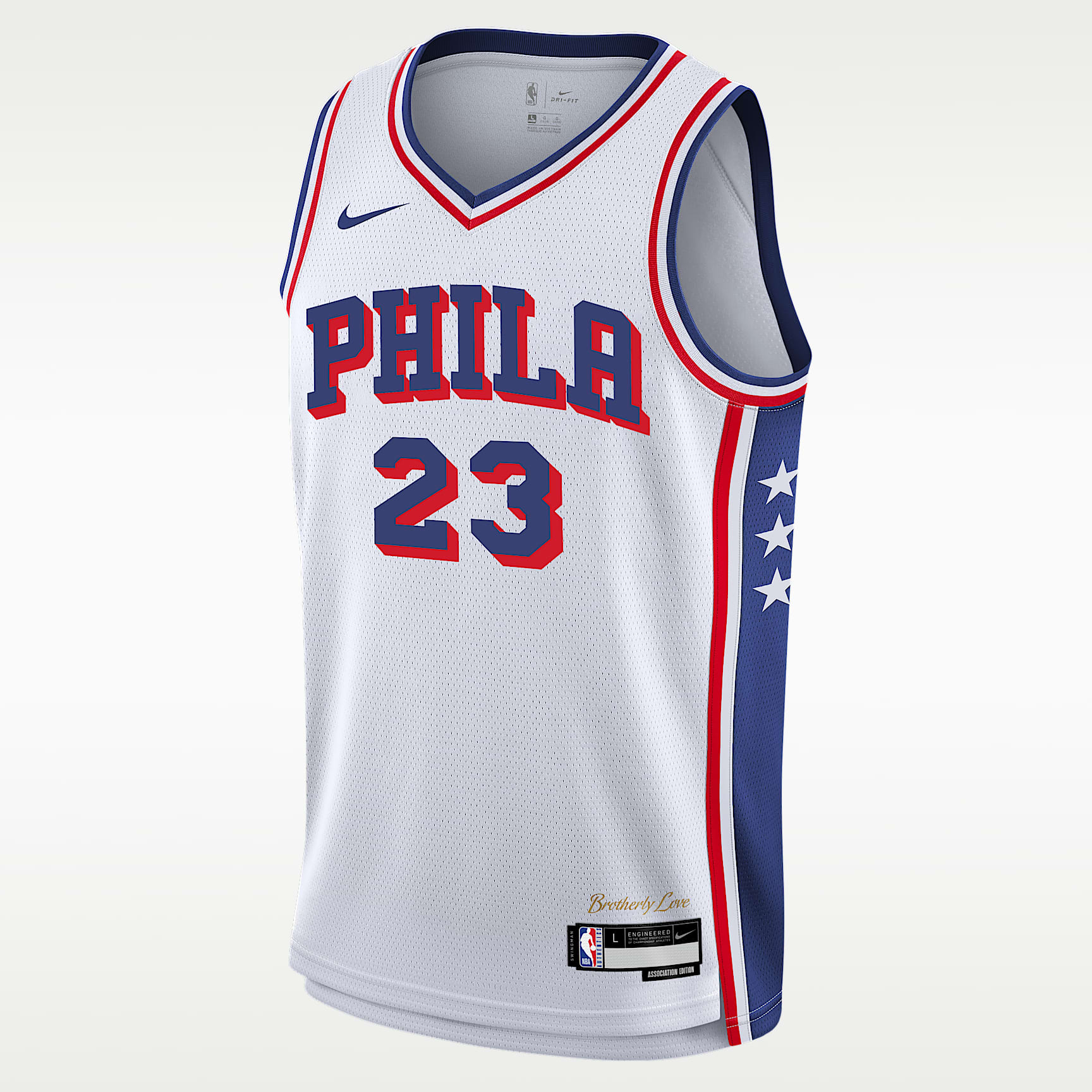 Sudadera con gorro sin cierre Nike de la NBA para niños talla grande Lebron James Philadelphia 76ers
