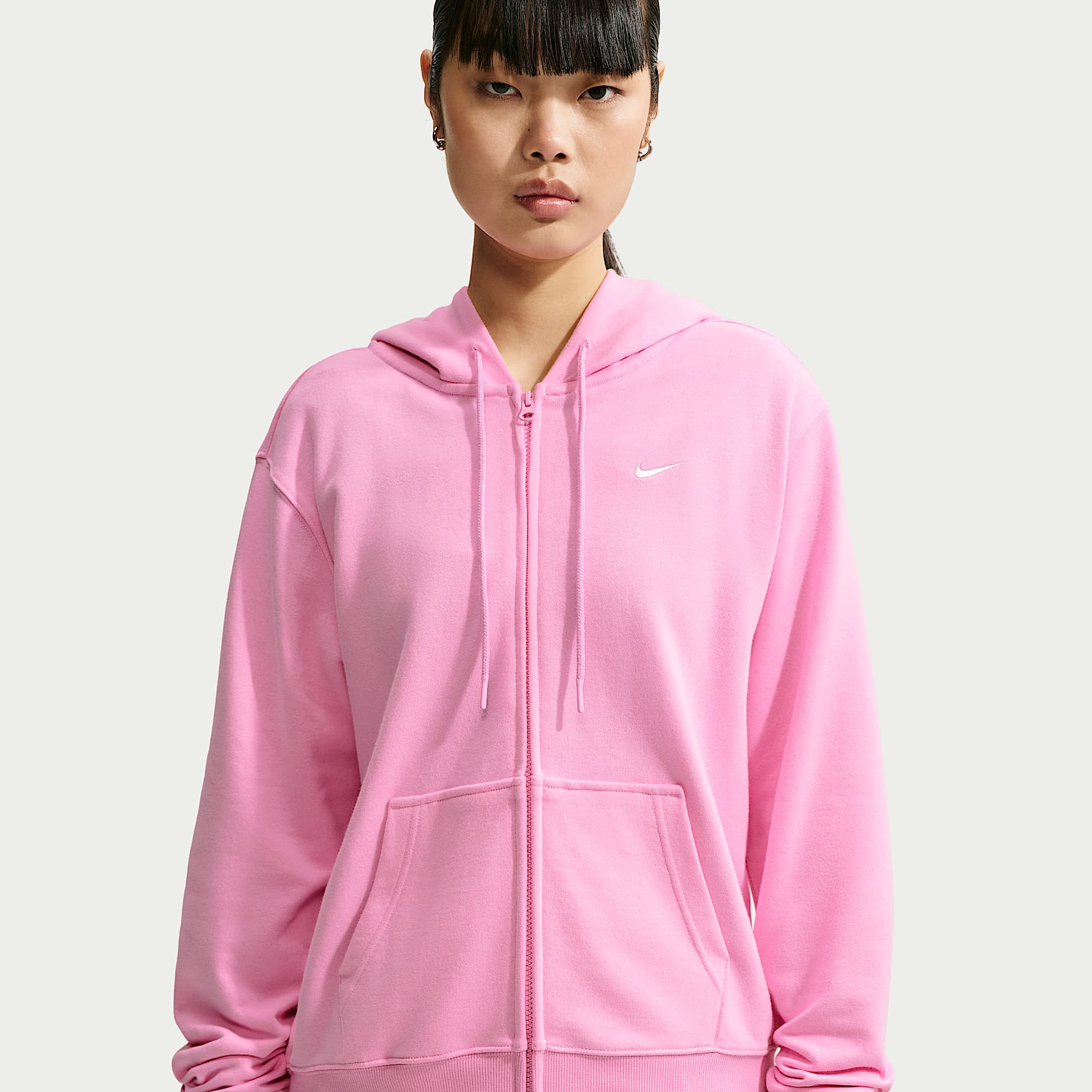 Sudadera con gorro de cierre completo para mujer Nike Studio Fleece Lightweight