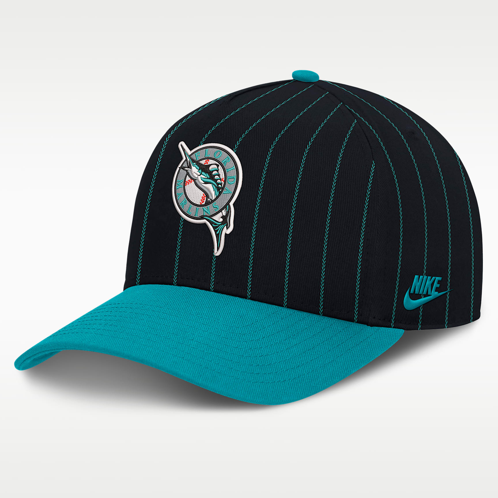 Gorra Nike de la MLB ajustable con estructura A-Frame para hombre Florida Marlins Cooperstown Rise