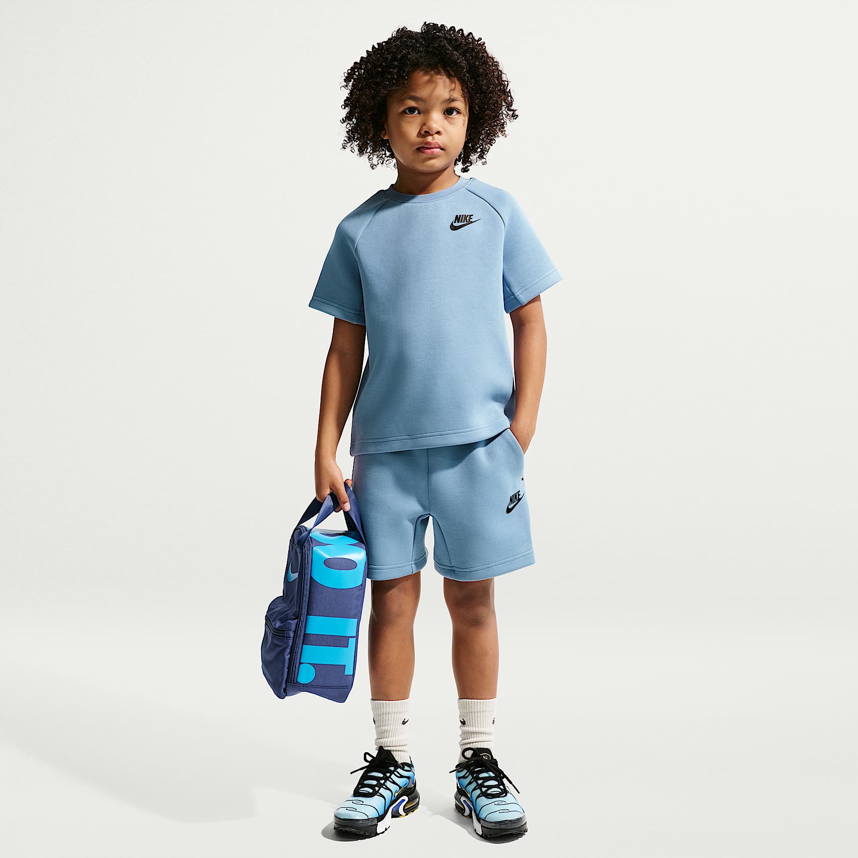 Nike Little Kids' Tech Fleece T-Shirt and Shorts Set