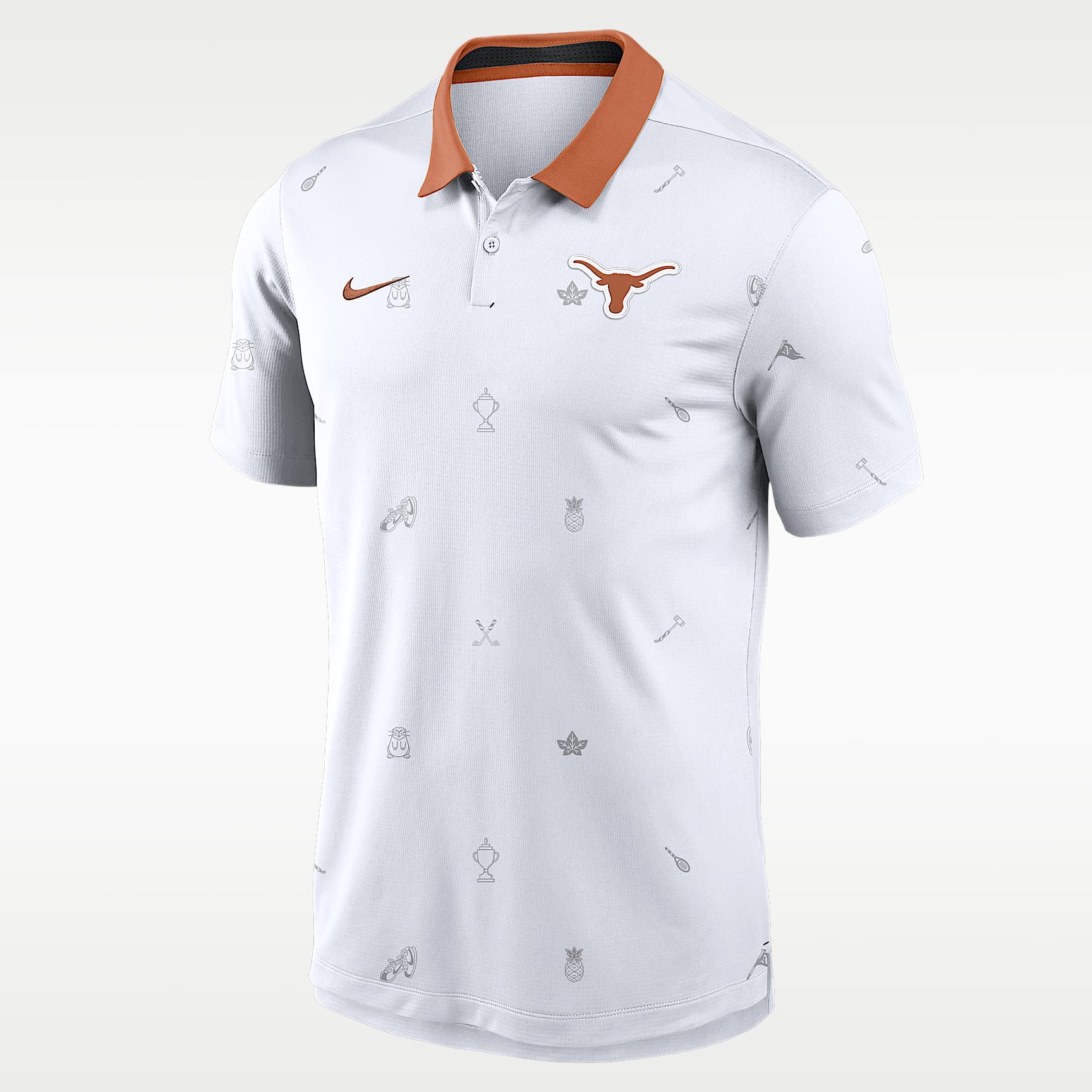 Polo universitario Texas Vapor Pattern para hombre con tecnología Nike Dri-FIT