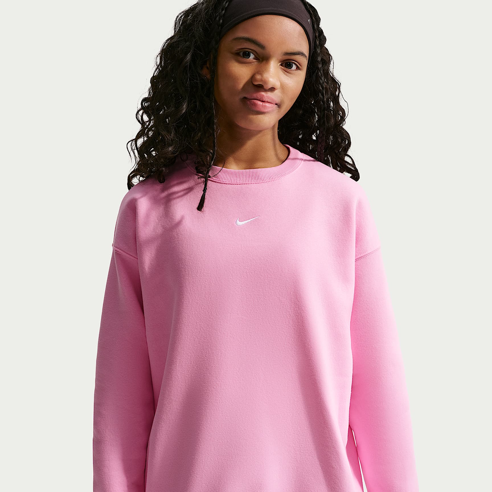 Sweat oversize à col ras-du-cou Nike Sportswear Studio pour ado (fille)