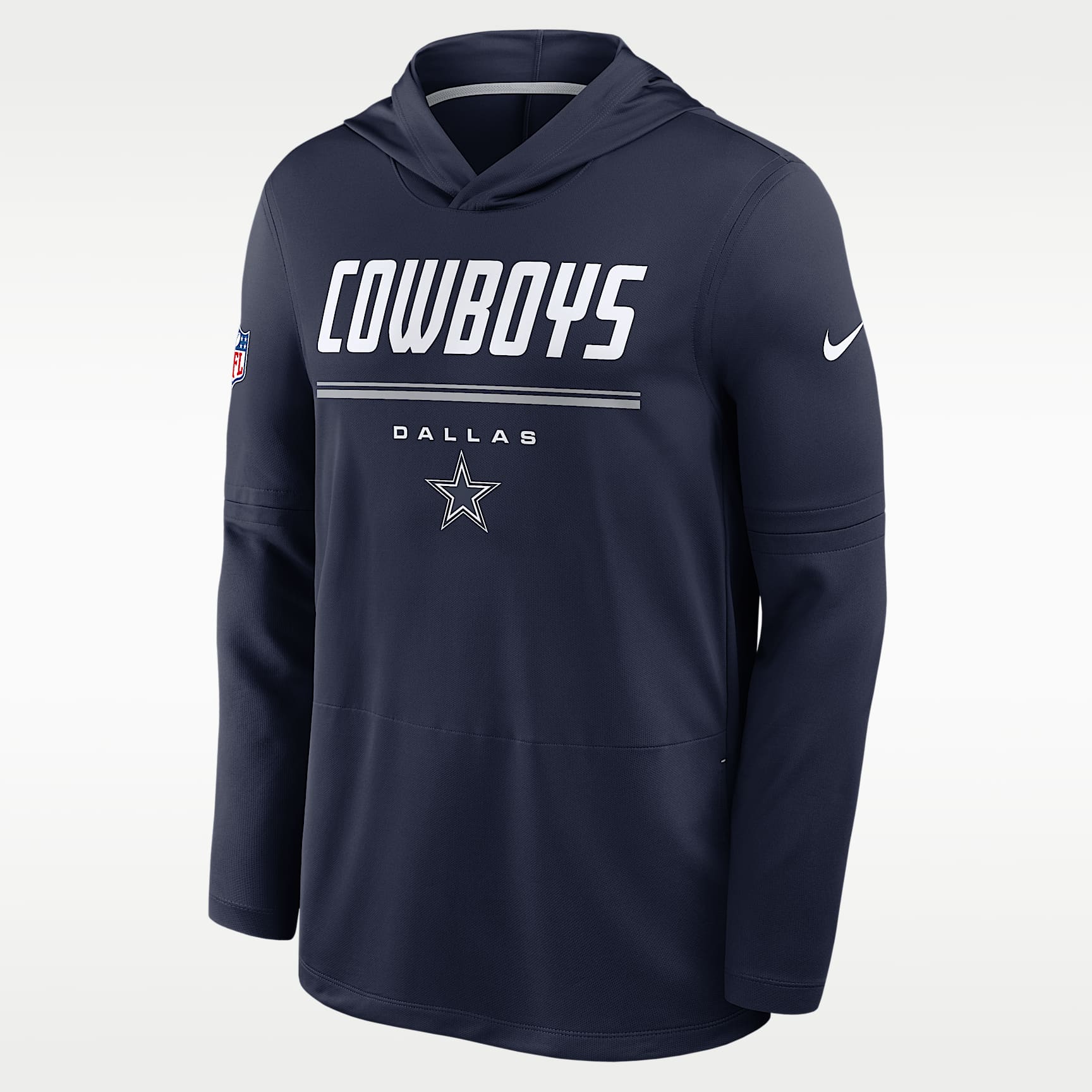 Dallas Cowboys Sideline Men's Nike Dri-FIT NFL Long-Sleeve Hooded Top