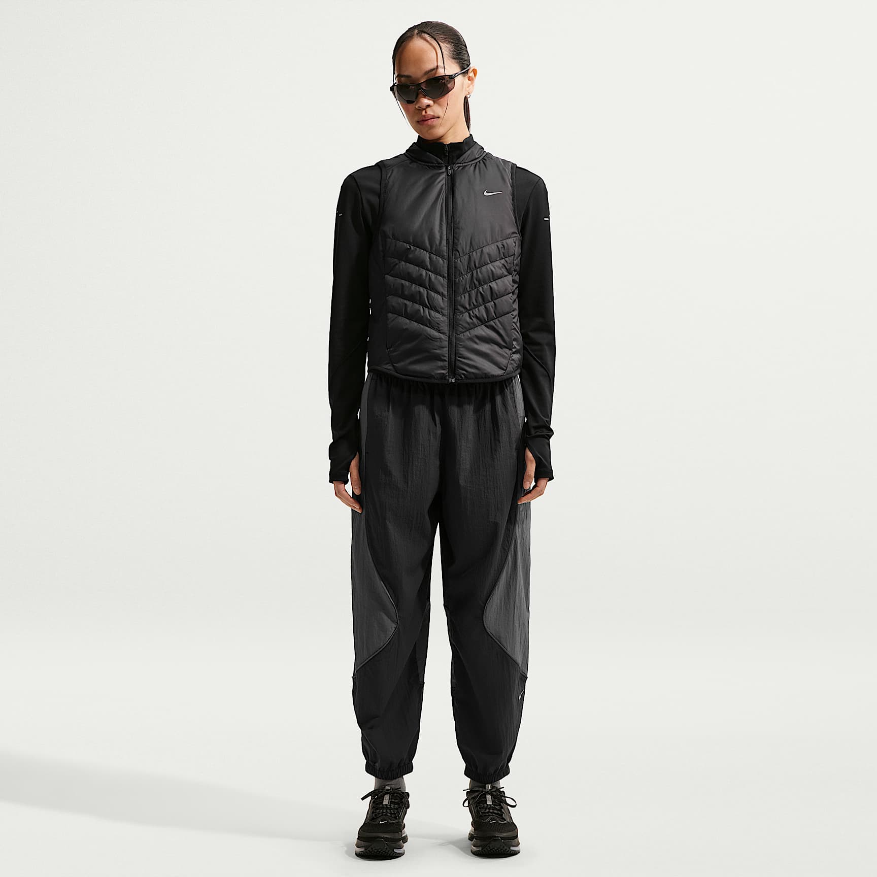 나이키 스위프트 여성 리펠 UV 프로텍션 미드라이즈 러닝 팬츠