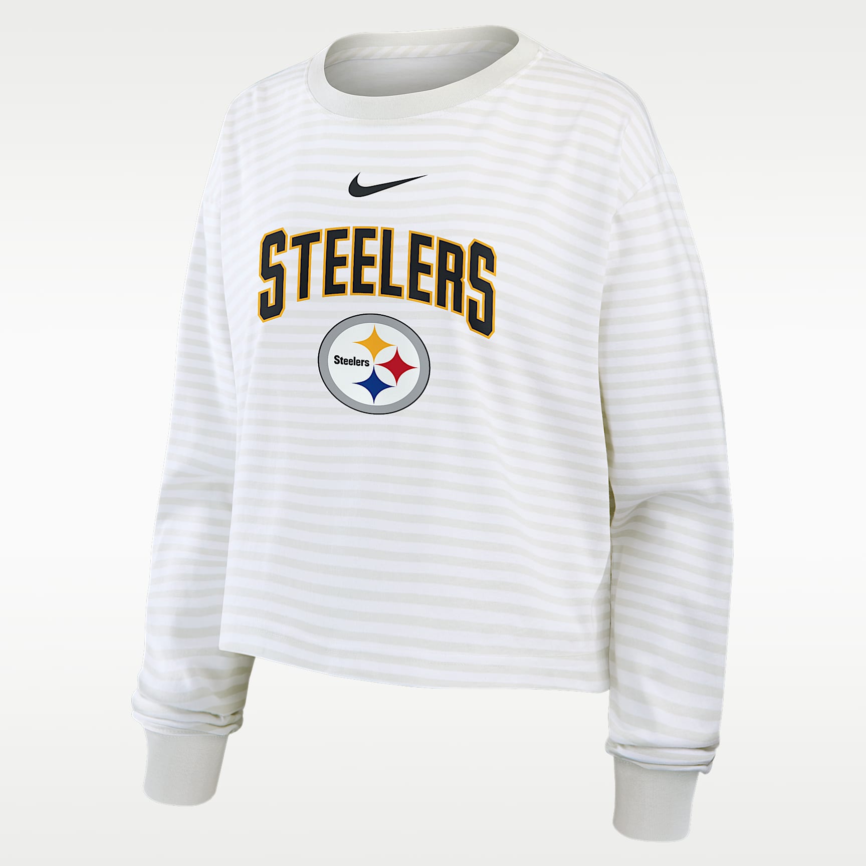 Pittsburgh Steelers Primetime Women's Nike Cropped Long-Sleeve T-Shirt