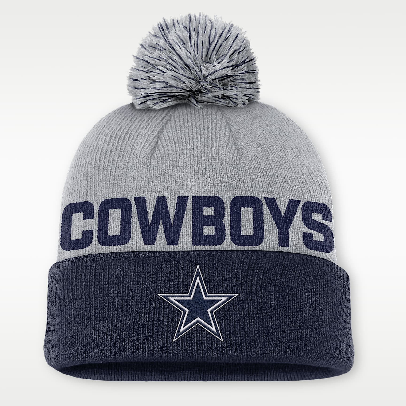 Dallas Cowboys Peak Men's Nike NFL Cuffed Pom Beanie